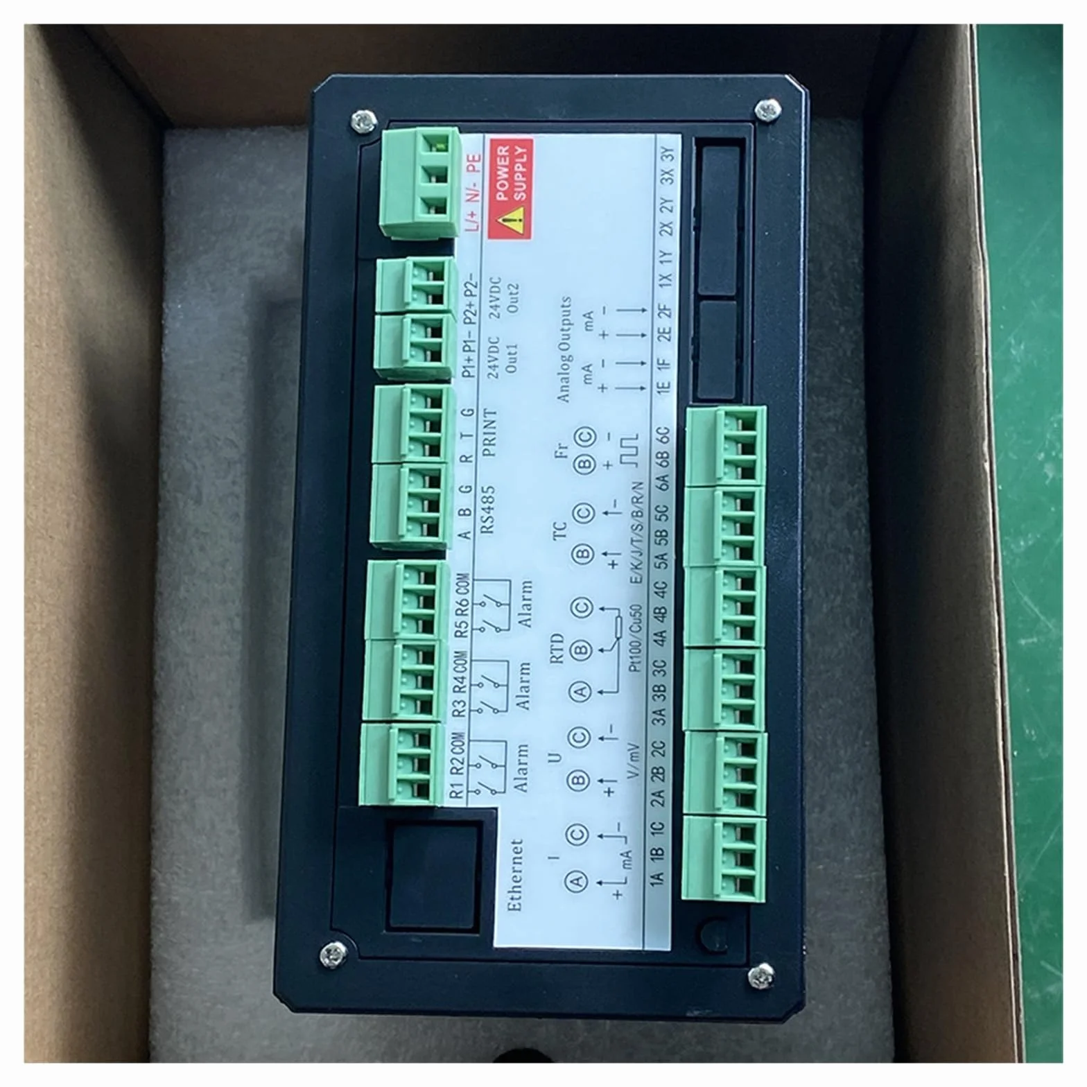 Registratore di dati grafico Temperatura PT100 KJ 4-20mA Datalogger multicanale Data logger analogico(6 Channels RS485)