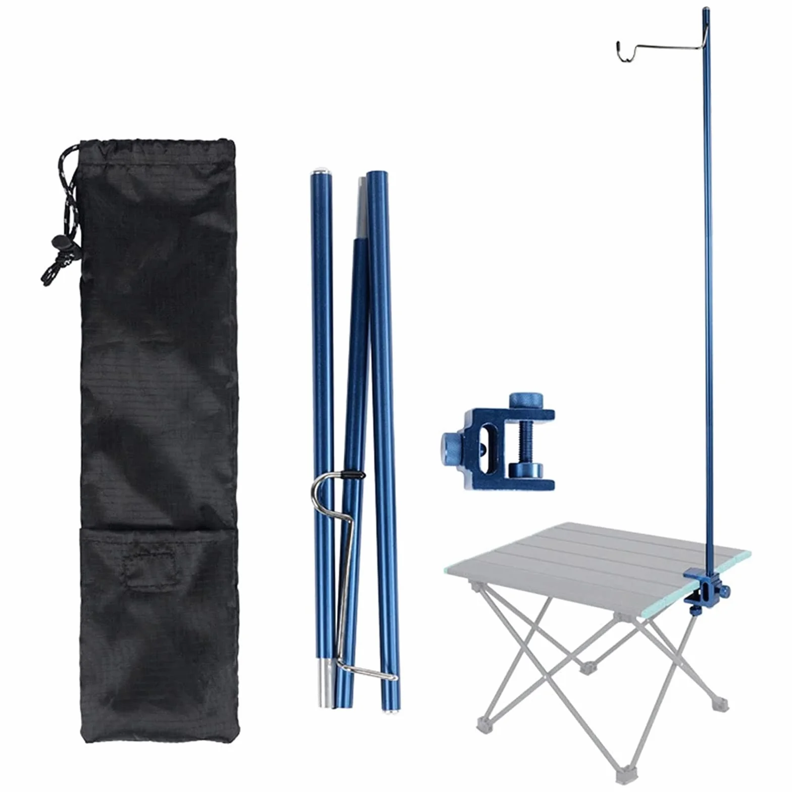 Supporto per Infusione Portatile, Asta per Flebo in Acciaio Inossidabile Infusione Supporto per Borsa IV Supporto Medico per Infusione per Assistenza Domiciliare per Anziani, Ospedale,Blu