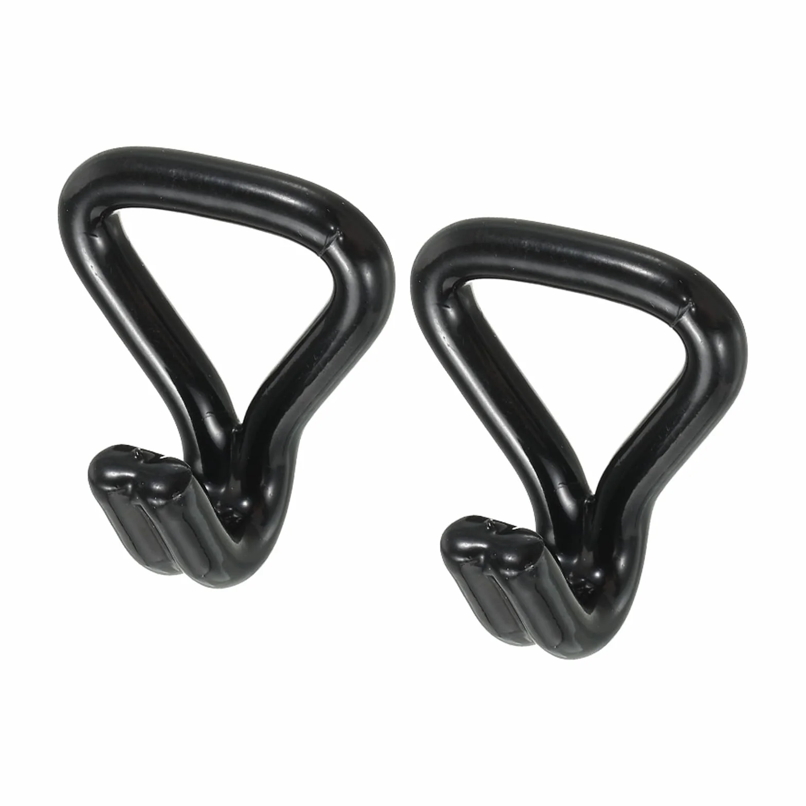 QUARKZMAN Gancio per Cinghia a Doppia J a Cricchetto Carico 1763 Libbre per 1" Cinghia di Ancoraggio Auto Camion Rimorchio 2 Nero Plastic Coatingpz