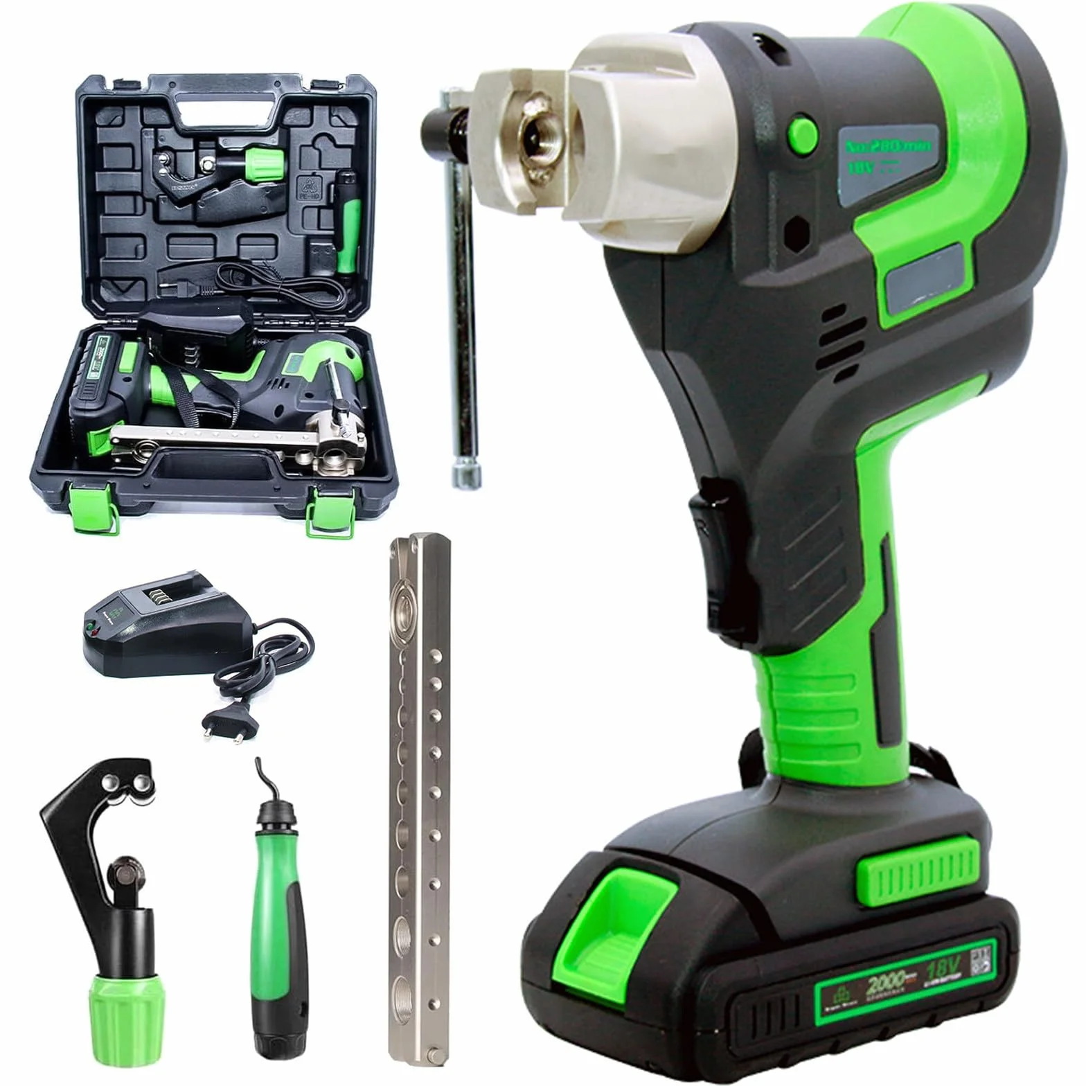 Cartellatrice Tubi Rame 1/4" - 3/4" Svasatura Cordless 45° Tipo eccentrico Strumento refrigerazione Aria condizionata