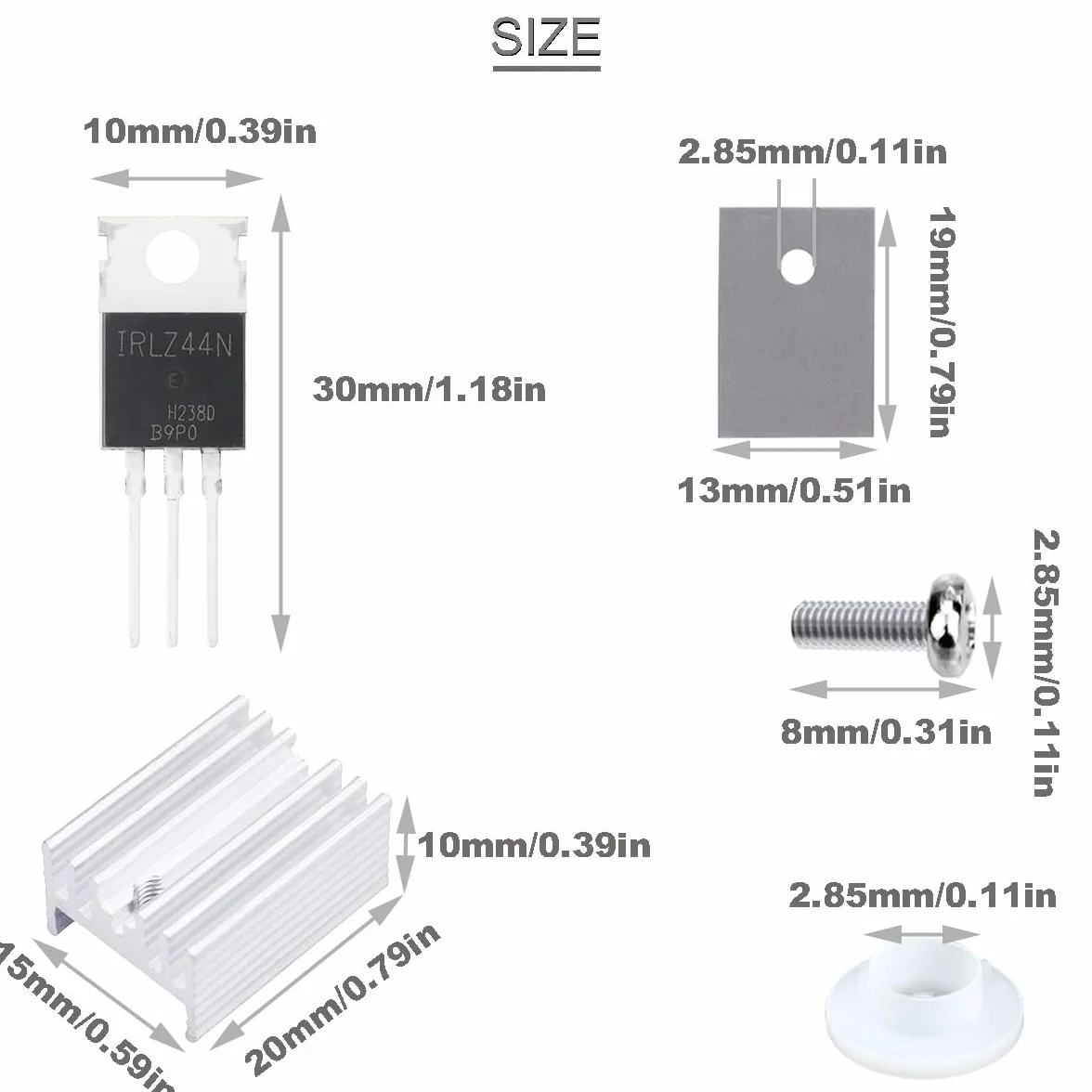 IRLZ44N Transistor Mosfet N-Channel TO-220AB 30A 55V 3Pin