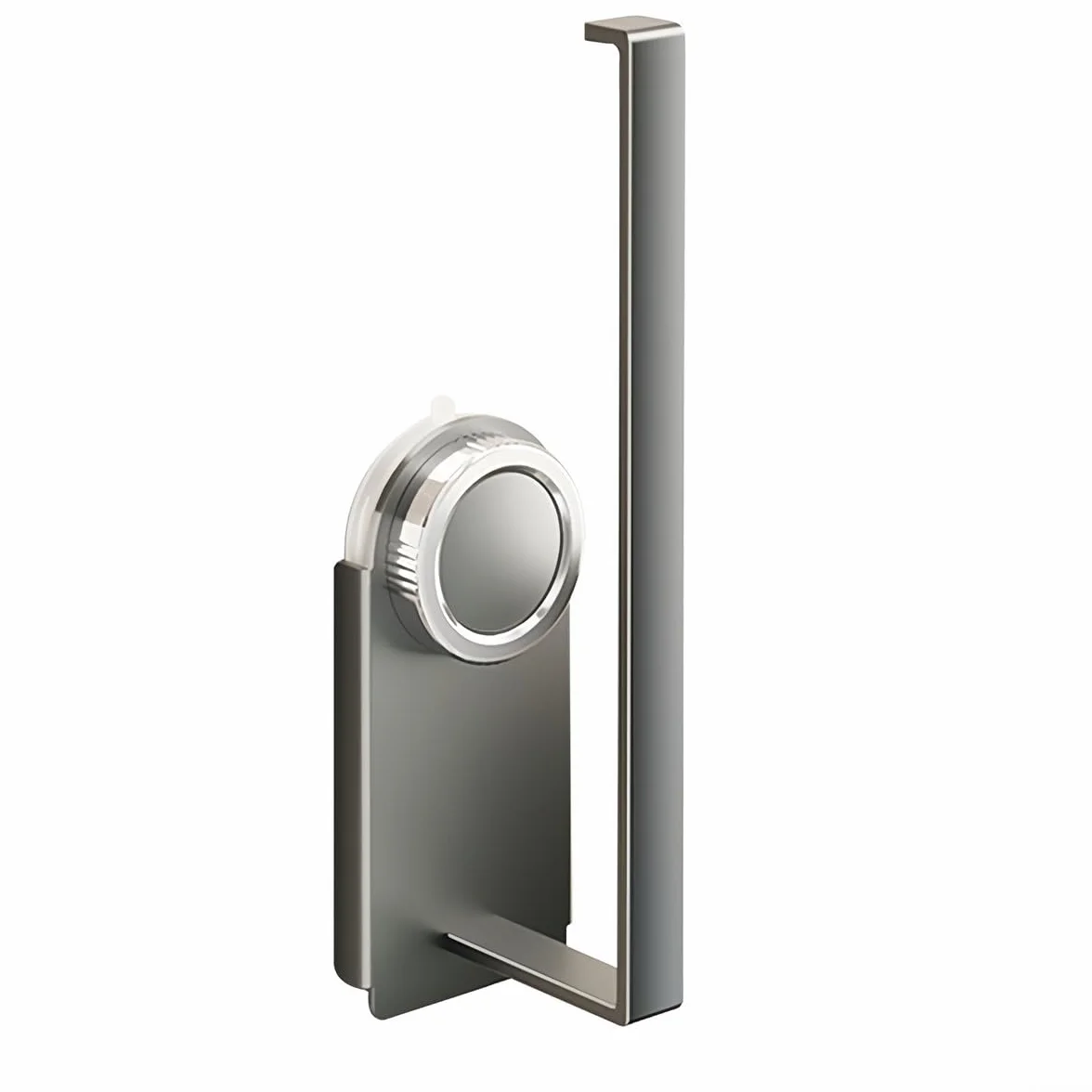 Porta asciugamani di carta portatile con forte ventosa, per cucina e bagno, dispenser per rotoli di carta per un facile spostamento e montaggio sicuro (grigio)