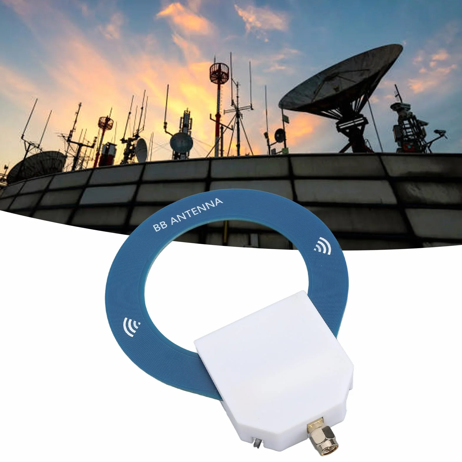SW Donut Antenna Loop 9,9 KHz a 181 MHz a Onde Corte, Mini Portatile 10-30 DBuV con Connettore Maschio SMA, per Ricevitori Malachite e TEF6686