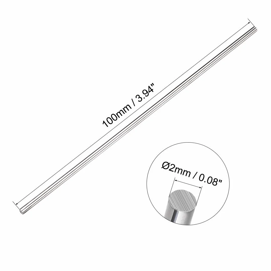 K10 tornio in acciaio al tungsteno asta tonda albero solido 2 mm diametro 100 mm lunghezza