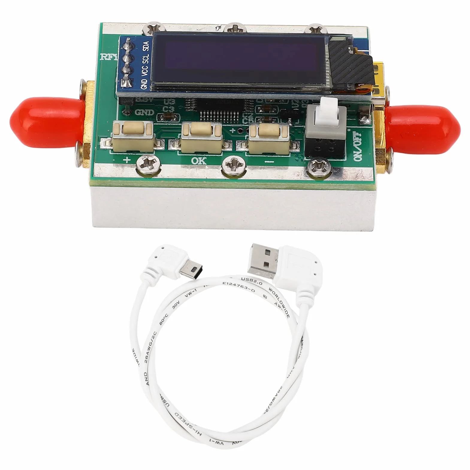 Attenuatore RF Programmabile Modulo Digitale -3800 MHz, Incrementi 0 a 31 DB, Guscio CNC, Controllabile PC, Modulo Attenuatore RF Variabile 5 V per Controllo