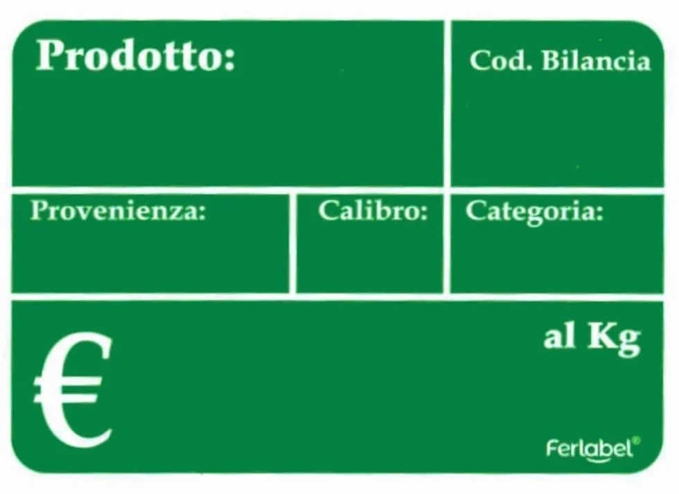 FERLABEL KIT 50 PEZZI LAVAGNETTA CANCELLABILE ORTOFRUTTA + 50 MOLLETTE + 1 PENNARELLO AD ACQUA