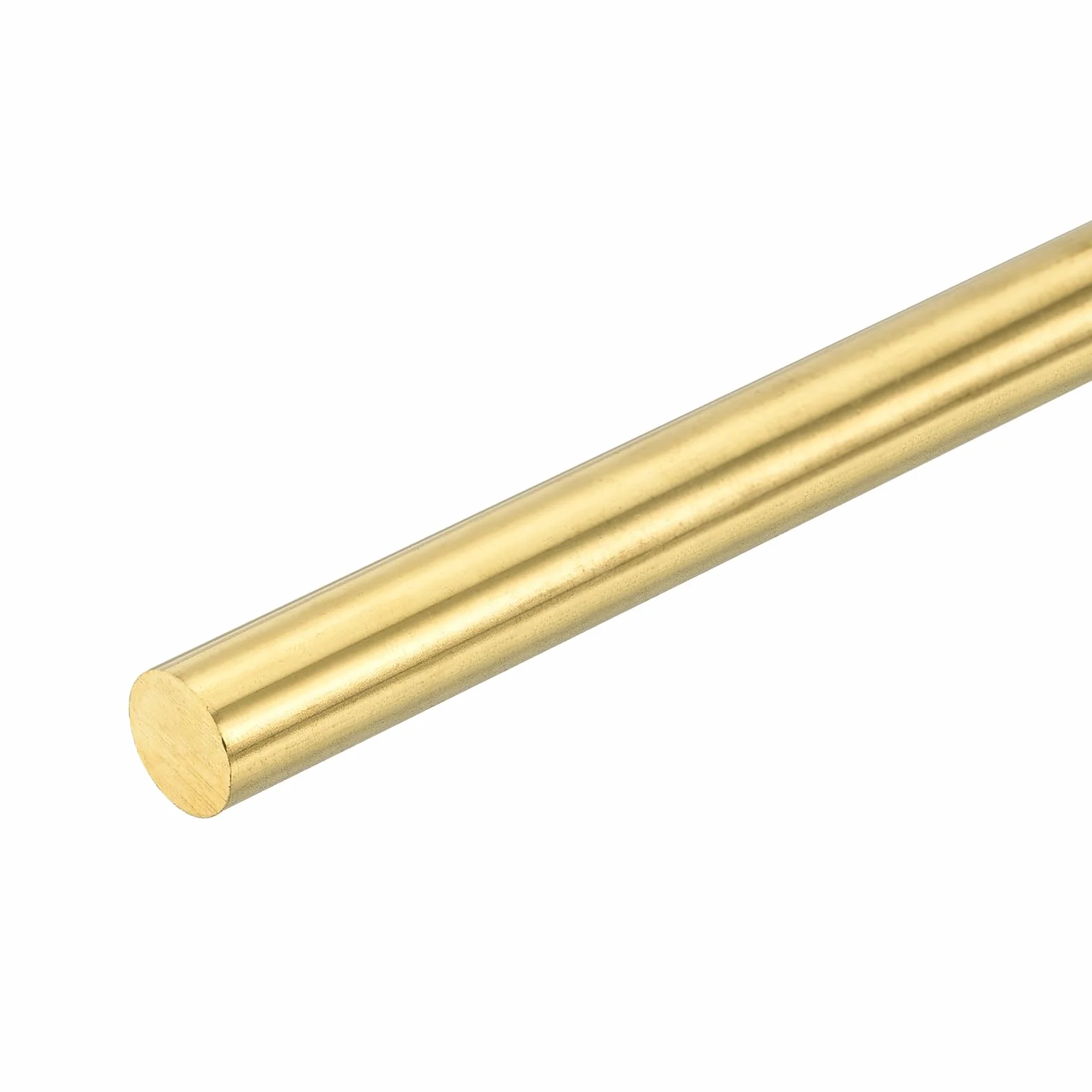 sourcing map 1 asta rotonda in ottone massiccio da 19/32" (15 mm), lunghezza 203 mm, H62, barra rotonda in ottone per fai da te, artigianato e costruzione industriale