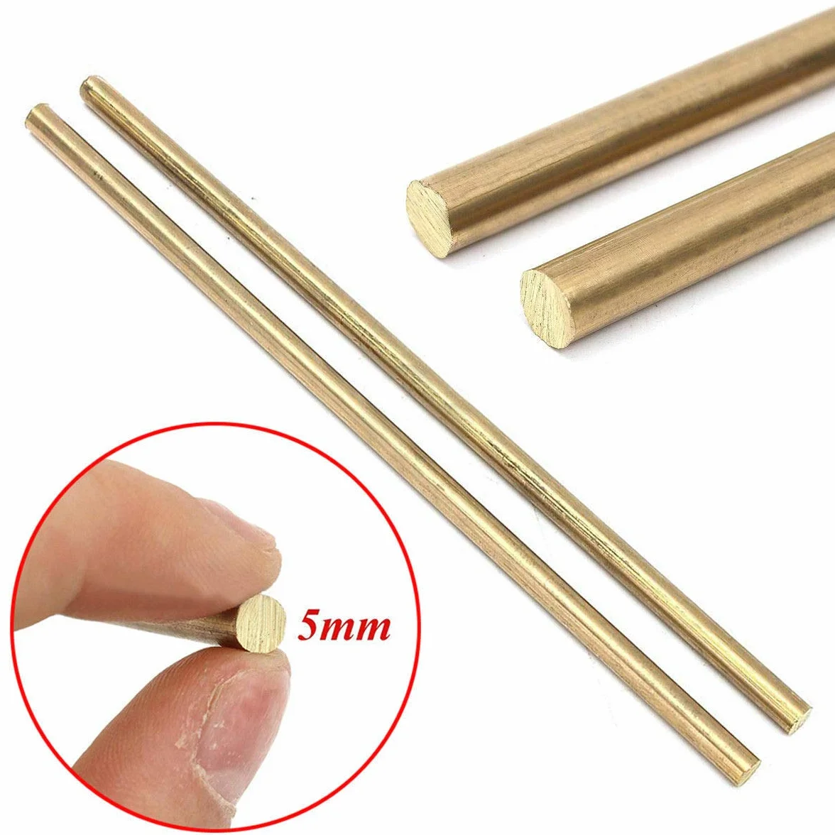 Pręt Okrągły z Mosiądzu Lity 5mm x 150mm