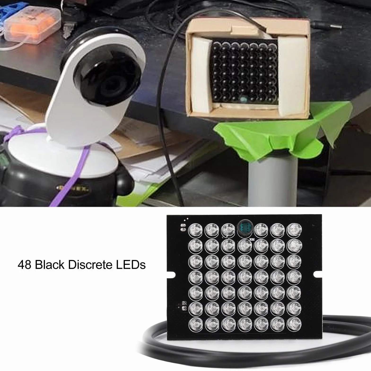 Lampada a infrarossi 940nm DC12V 48 LED CCTV Illuminatore per telecamera di sicurezza