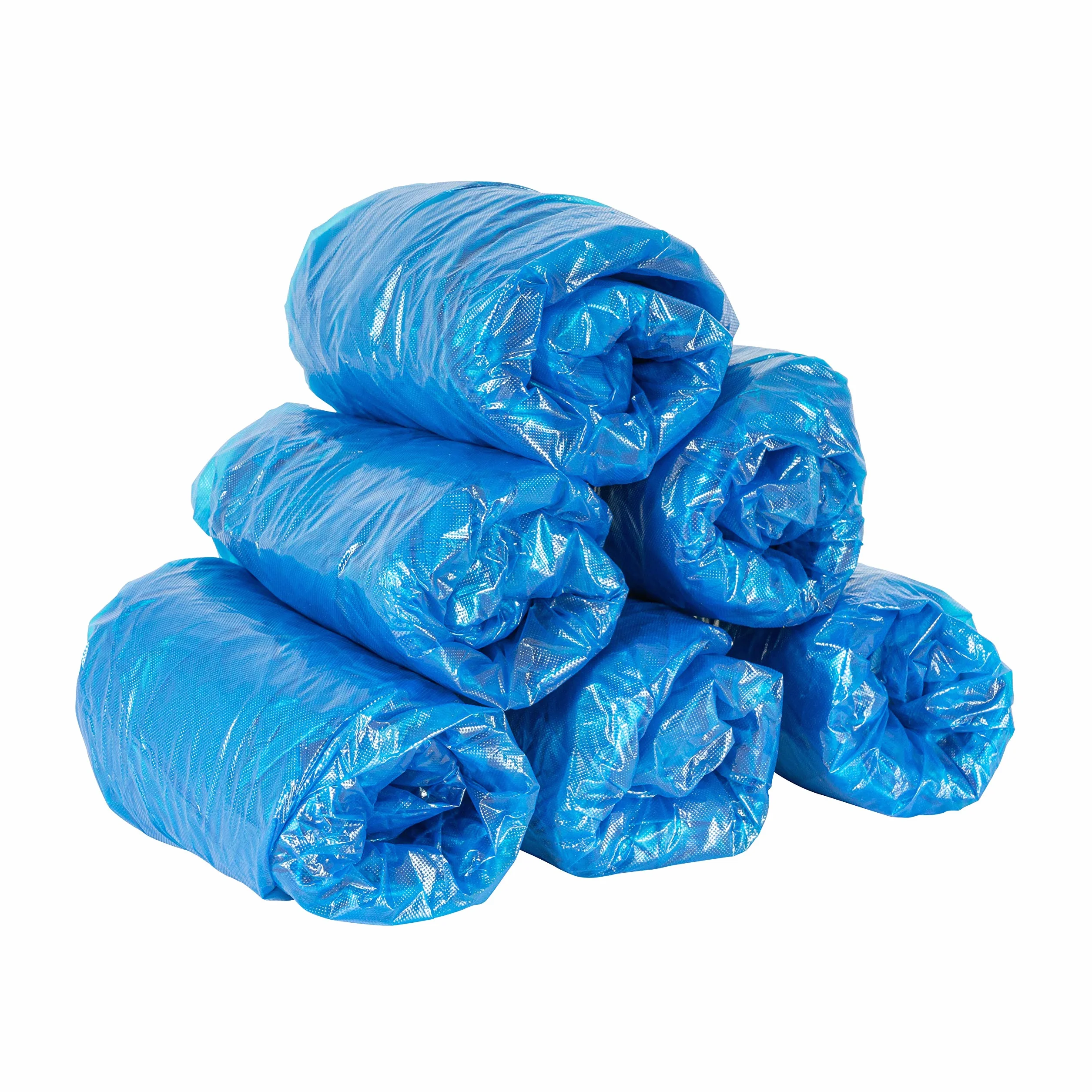 Copriscarpe in PE 100 pezzi usa e getta impermeabile CPE blu