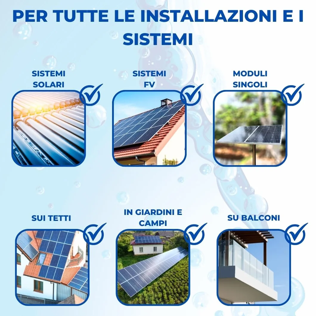 PandaCleaner Detergente biologico professionale 1l per impianti solari fotovoltaico altamente concentrato 1:100