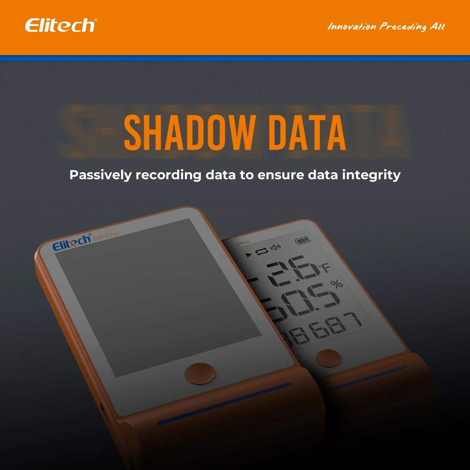 Elitech GSP-6Pro TLE Rejestrator Temperatury Cyfrowej Ultra-Niskiej do Lodówek Medycznych Monitor MAX MIN