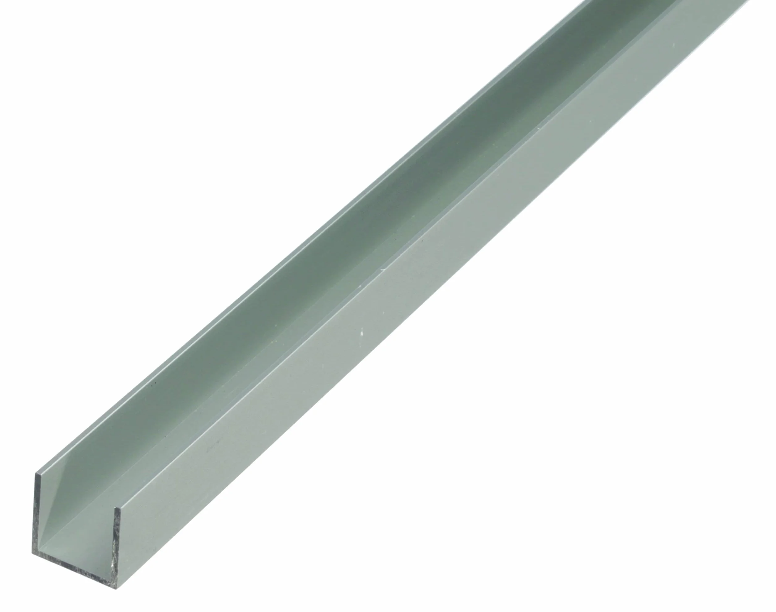 Alberts 471927 Profilo a U, alluminio, anodizzato argento, 1000 x 15 x 8 mm