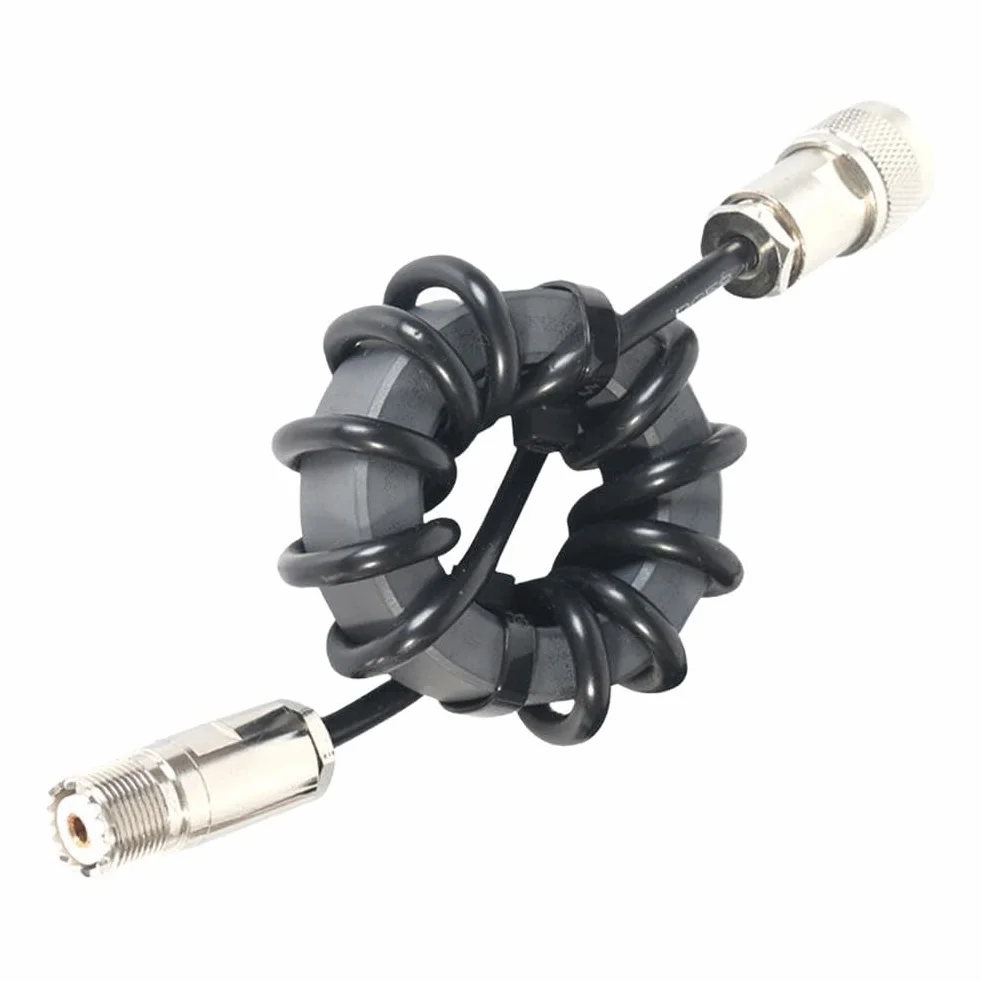 Bobina magnetica Choke, 1.8-30MHz Trasformatore di corrente a onde corte EM-43 EM-25 Soppressore corrente di modo comune per alimentatore stazione radio HF (EM-43)