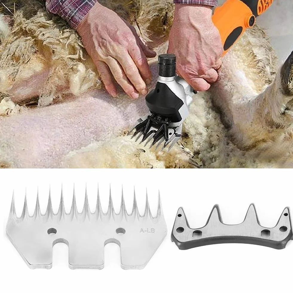 Lame per Forbici per Pecore in Acciaio Inossidabile 13 Denti Lama Diritta e Oscillante