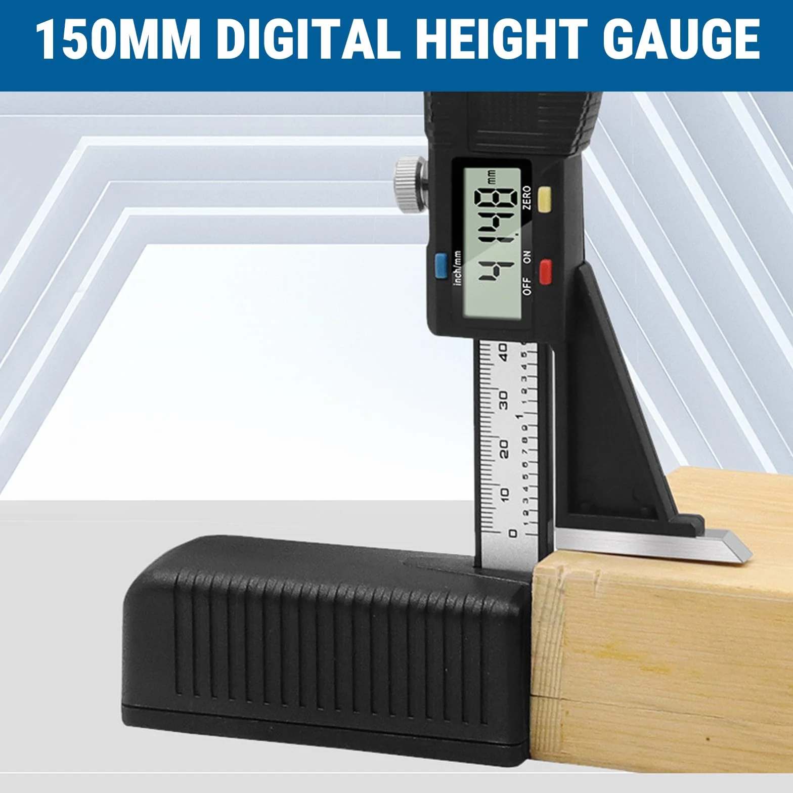 Truschino Calibro digitale di altezza 0-150mm Magnetico con Base