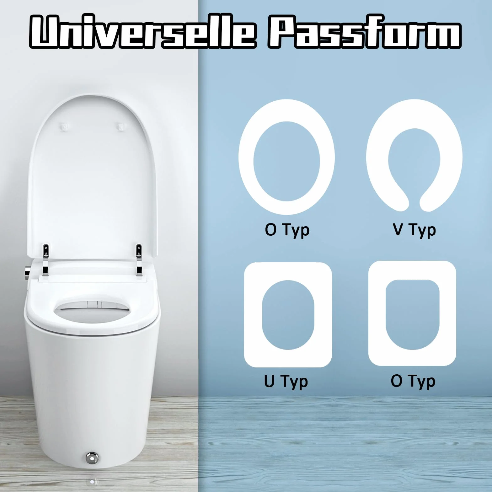 Ghope 50 Pezzi Copriwater Monouso Portabile per WC Tappeto Protettivo Toilette Viaggi Pubbliche