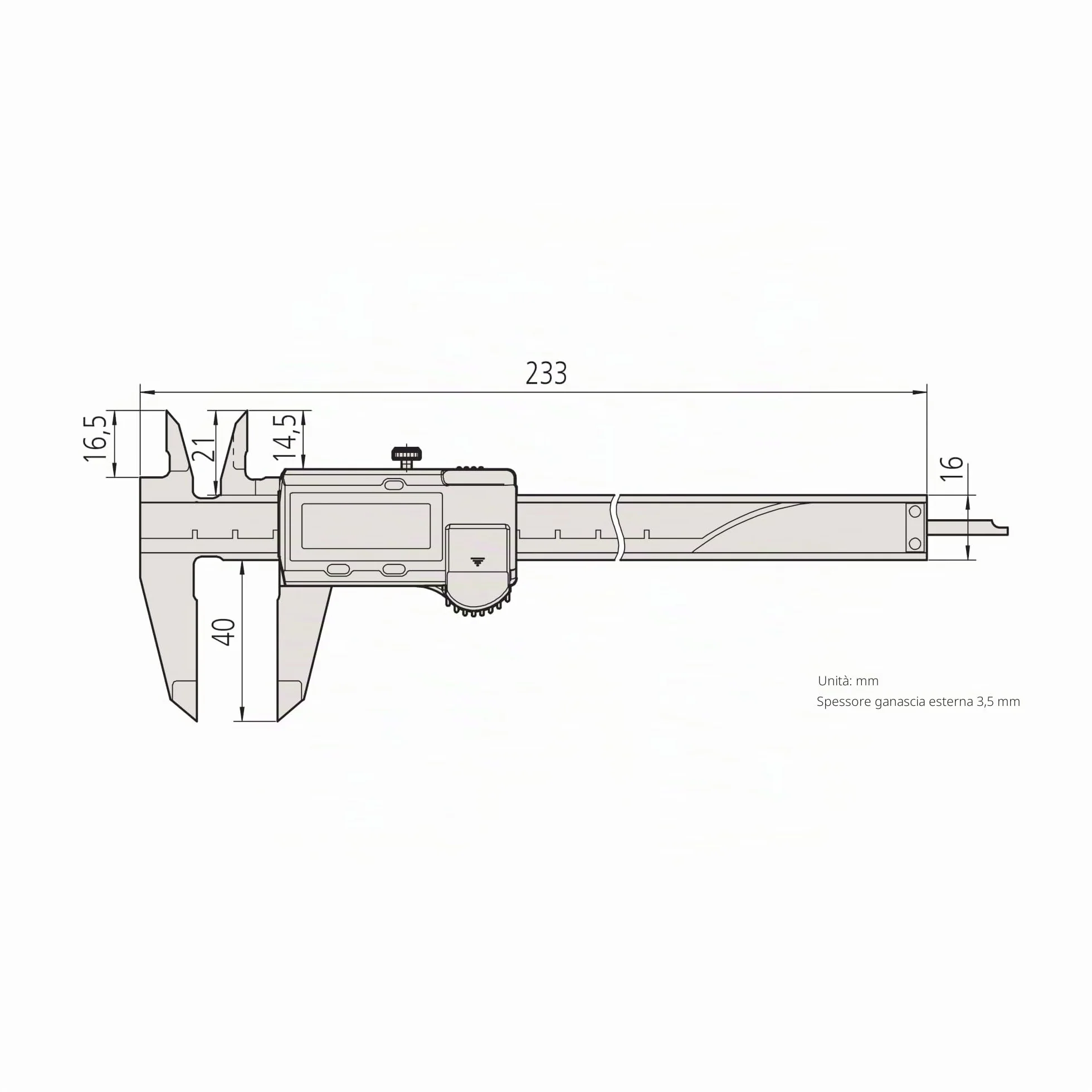 Mitutoyo 500-181-30 Calibro digitale ABS AOS CD-15APX 0-150 mm 0,01 mm origine memorizzata batteria 18.000 h