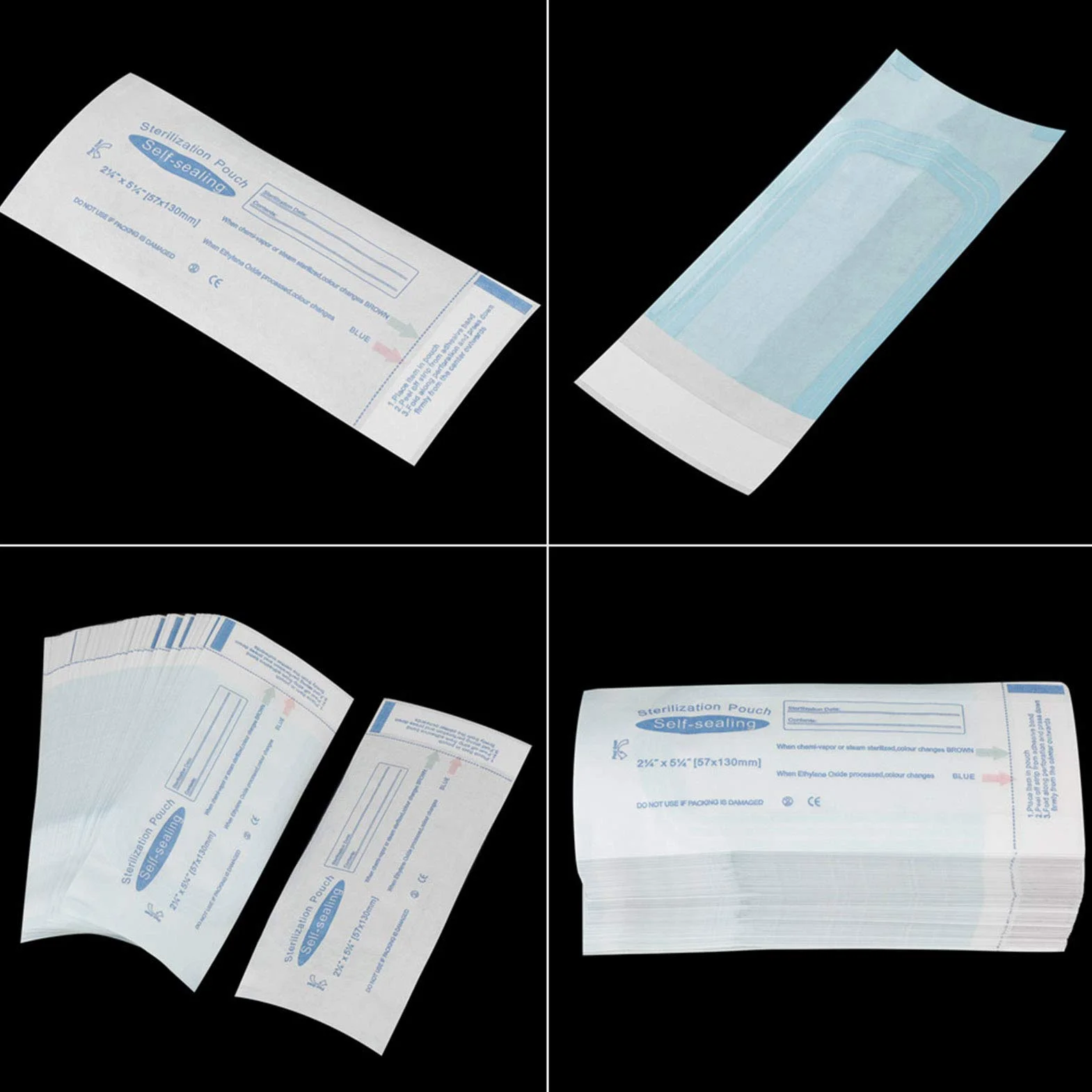 200 sacchetti per sterilizzazione, autoclave autocigillanti per strumenti dentali, sacchetti per sterilizzazione autosigillanti