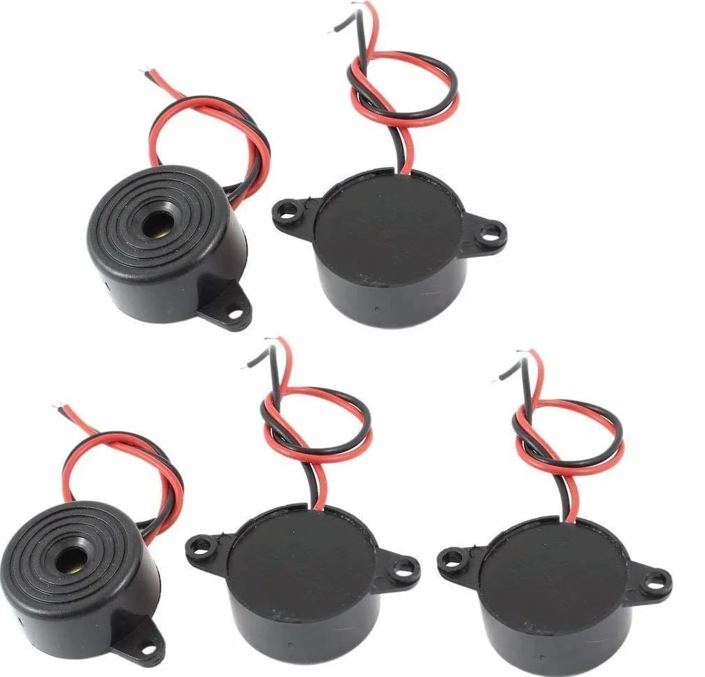 DollaTek 5Pcs DC3-24V Wire Leads Buzzer elettronico piezoelettrico con Audio Industriale