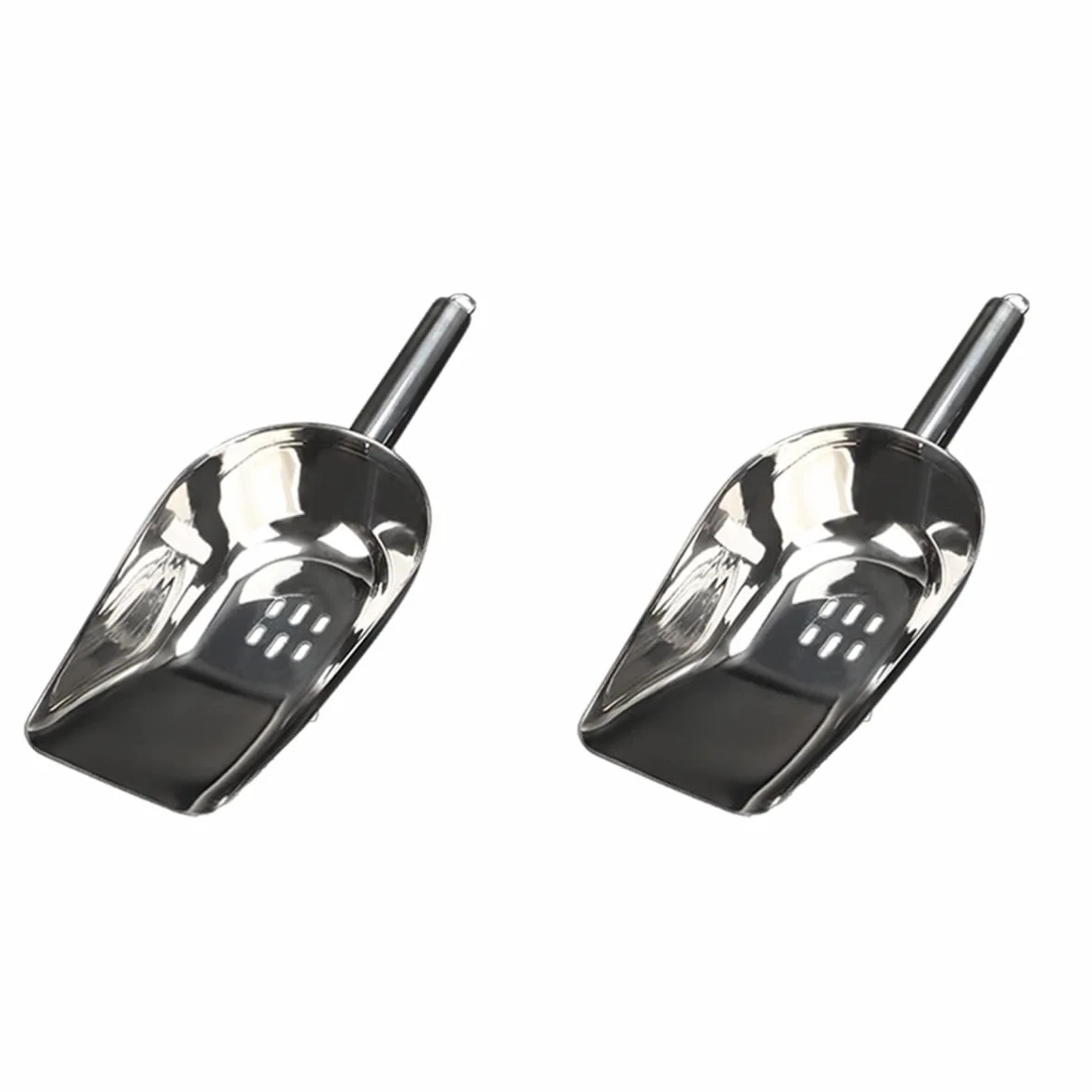 Cabilock 2pezzi Paletta Per Ghiaccio Acciaio Inossidabile Con Manico Per Cucina e Bar Utensile Versatile Per Servire Ghiaccio e Alimenti Facile Da Pulire e Maneggevole
