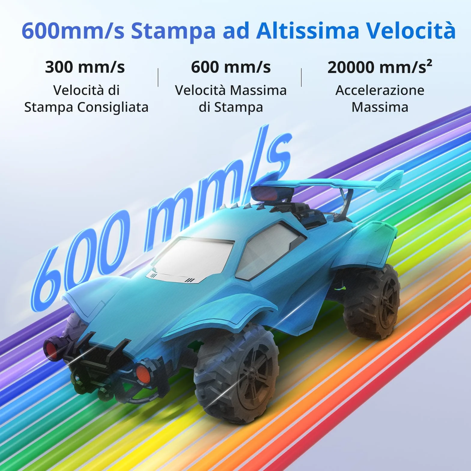 ANYCUBIC Kobra 3 Stampante 3D Intelligente per la Stampa Multicolore (da 4 a 8 Colori), Stampante 3D FDM ad Alta Velocità di 600 mm/s,Grande Volume di Stampa 250 * 250 * 260mm