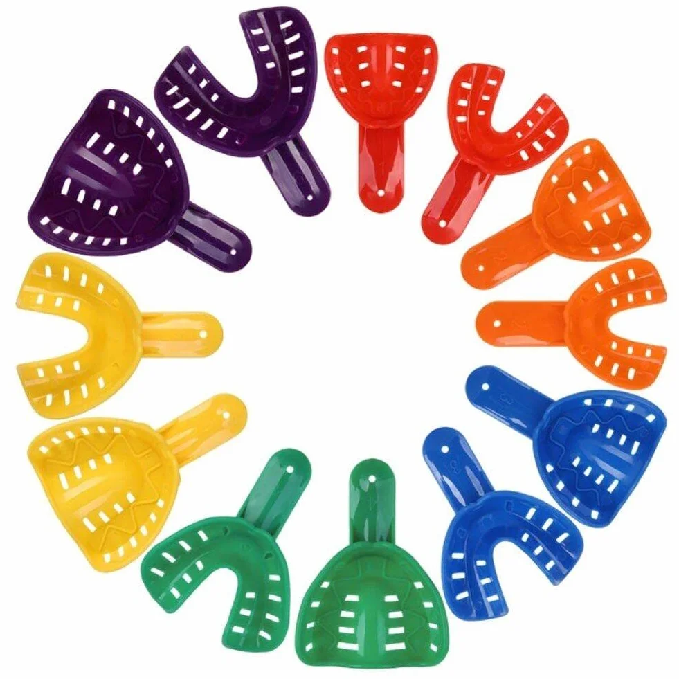 Wudaizhi 12 Pezzi Vassoi Dentali Dentali Denti Denti Denti di Plastica Vassoio Dentale Vassoio Lab Odontoiatria Strumenti Accessori