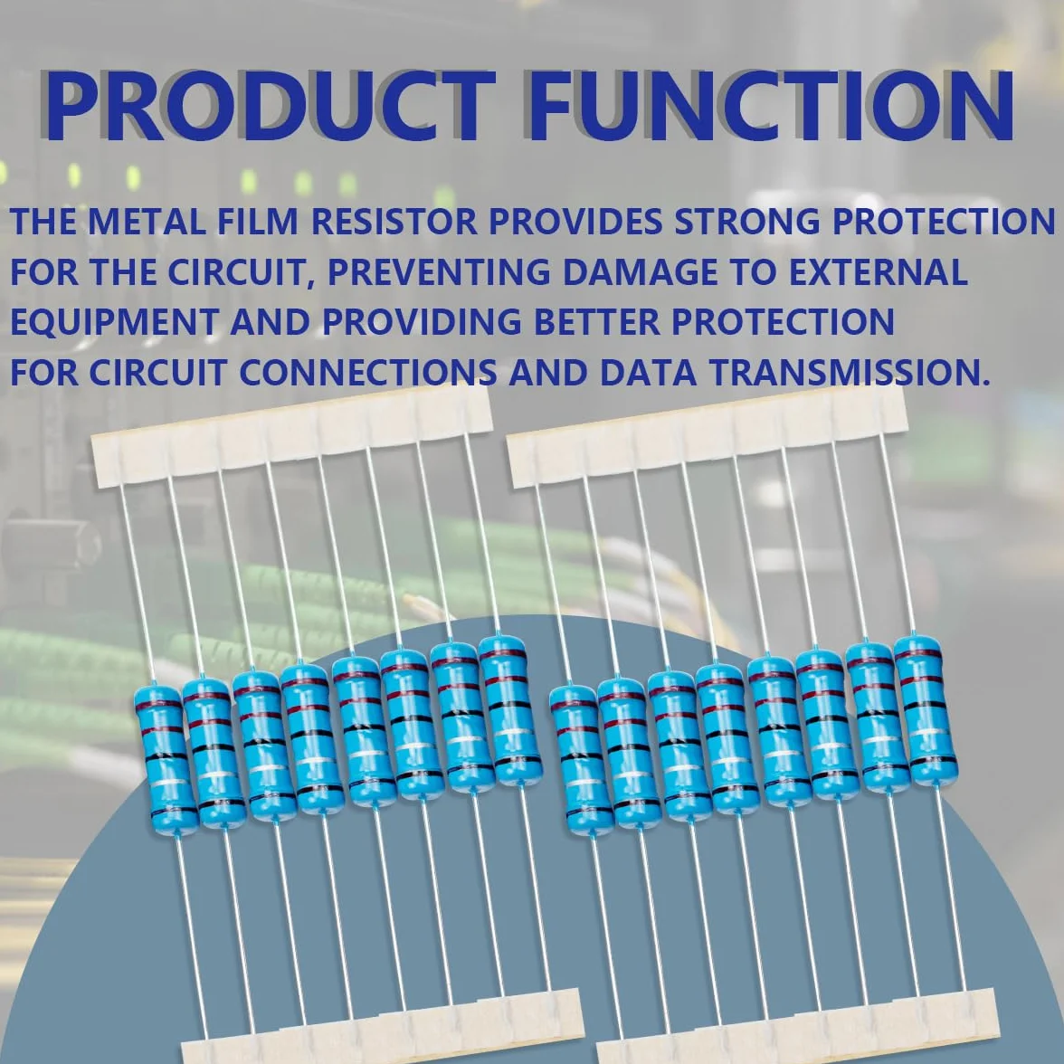 2.2 Ohm 2W 1% Resistenza Film Metallo 50 Pz DIY