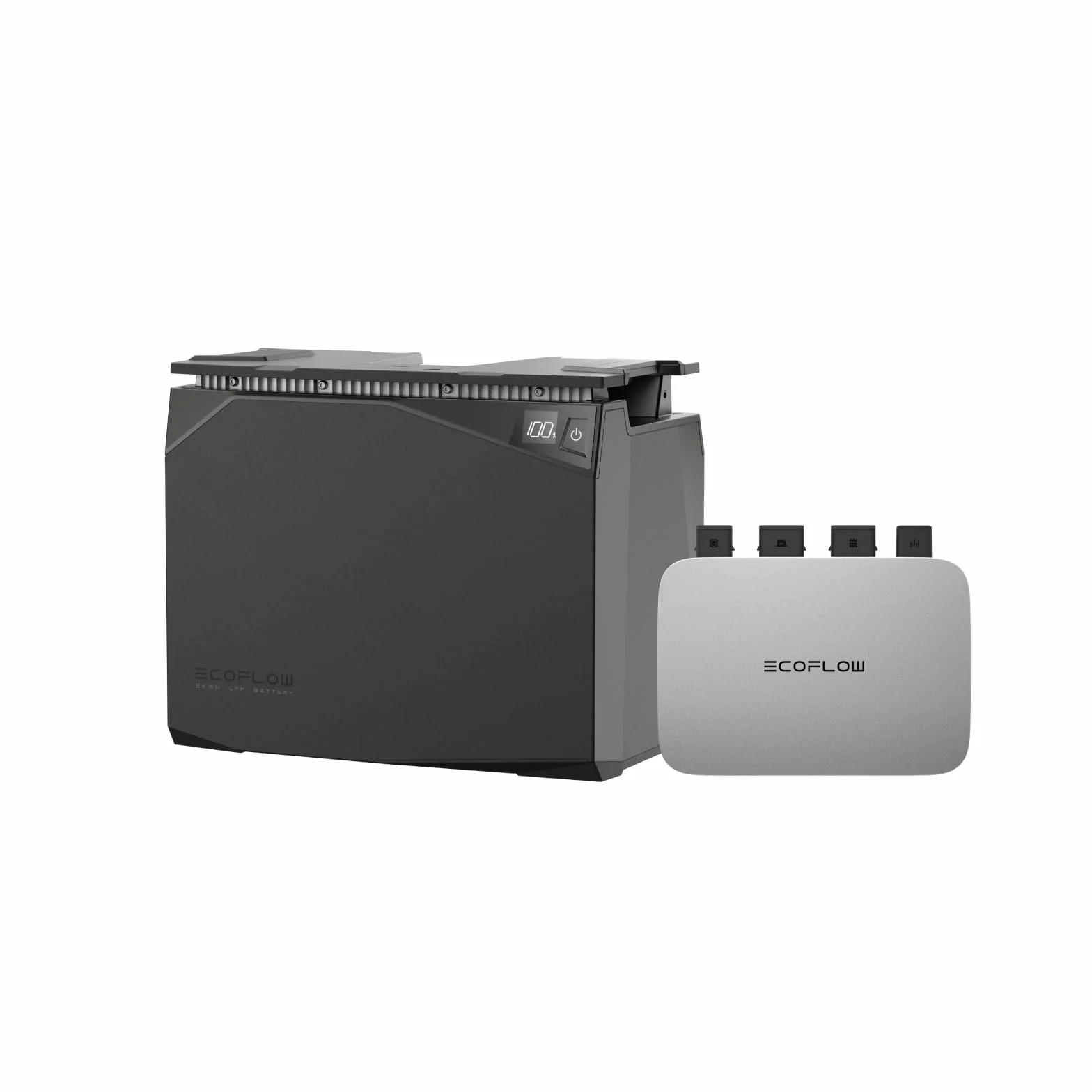 ECOFLOW Impianto fotovoltaico da balcone PowerStream, microinverter grid tie, batteria LFP impermeabile 2kWh, impermeabilità IP54