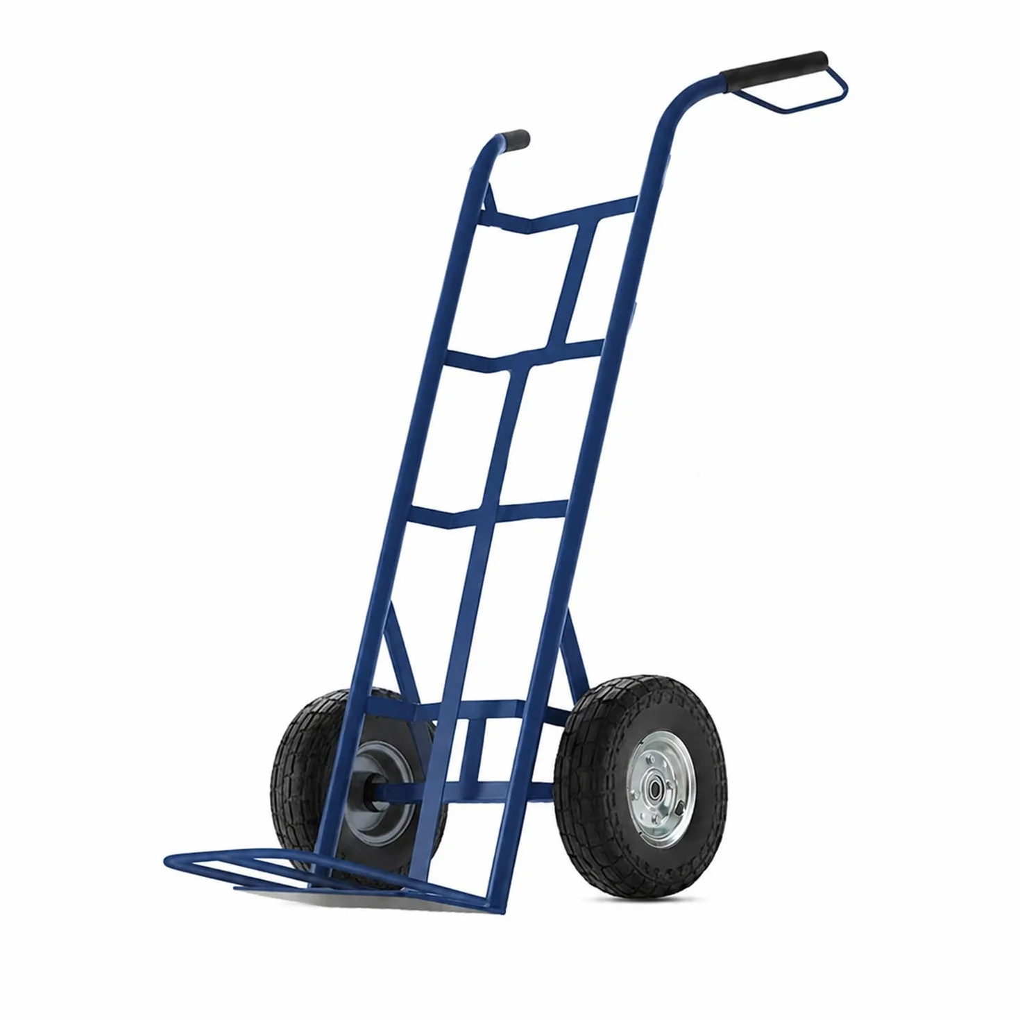 Avilia - Carrello Portapacchi con 2 Ruote Pneumatiche – Struttura in Metallo, 250 kg | Carrello Saliscale con Manico Ergonomico, Multiuso Traslochi, Edilizia, Terreno (Blu, Chilogrammi, 250)
