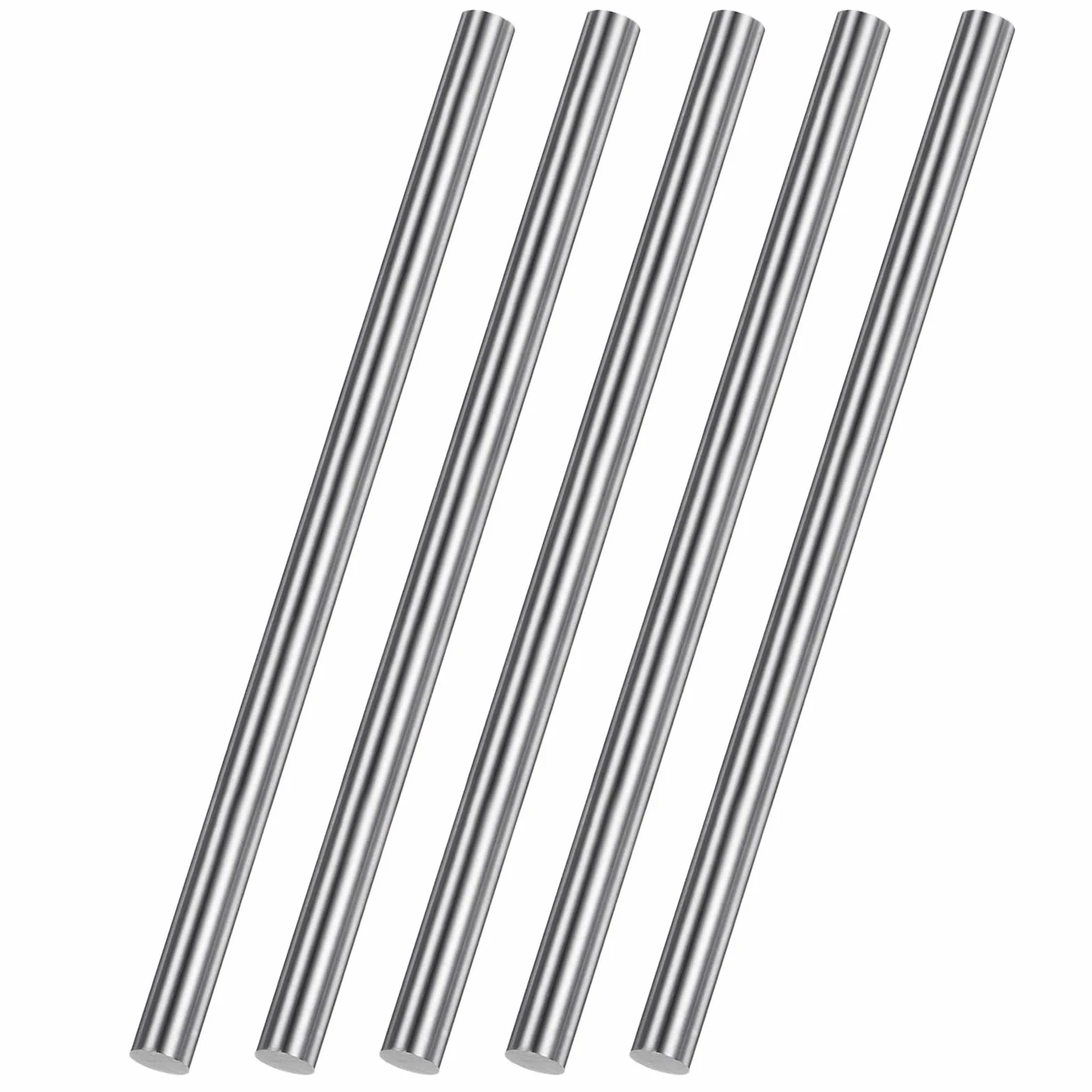 QUARKZMAN 5pz 304 Acciaio Inossidabile Tondo Asta 3/8" Diametro 10" Lunghezza Solido Asta Tornio Barra Stock