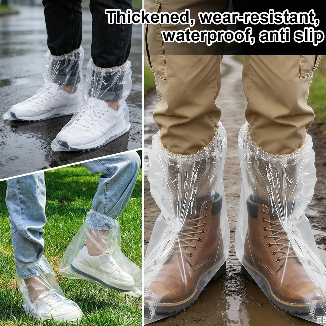 Copriscarpe Monouso Impermeabili Antiscivolo USA e Getta per Pioggia Outdoor