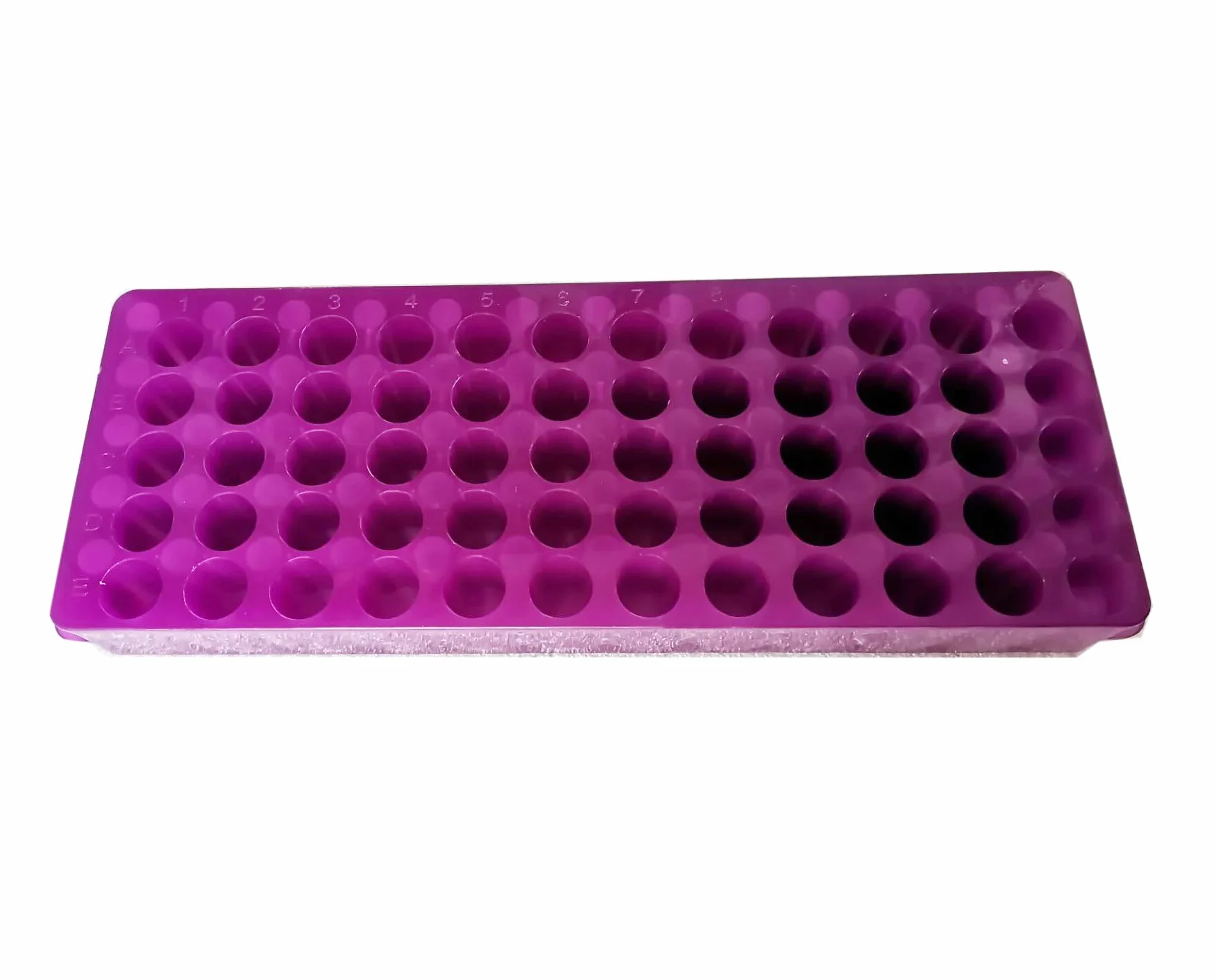 MUHWA Portaprovette Doppio Pannello 60 Posizioni Polipropilene, Confezione da 5, Colori Misti, per Microprovette 0,2-2 ml