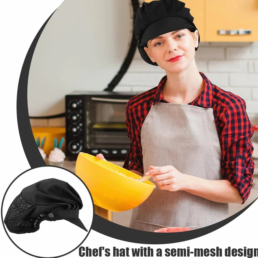 Cappelli da Cuoco Monouso Confezione da 2 Nero