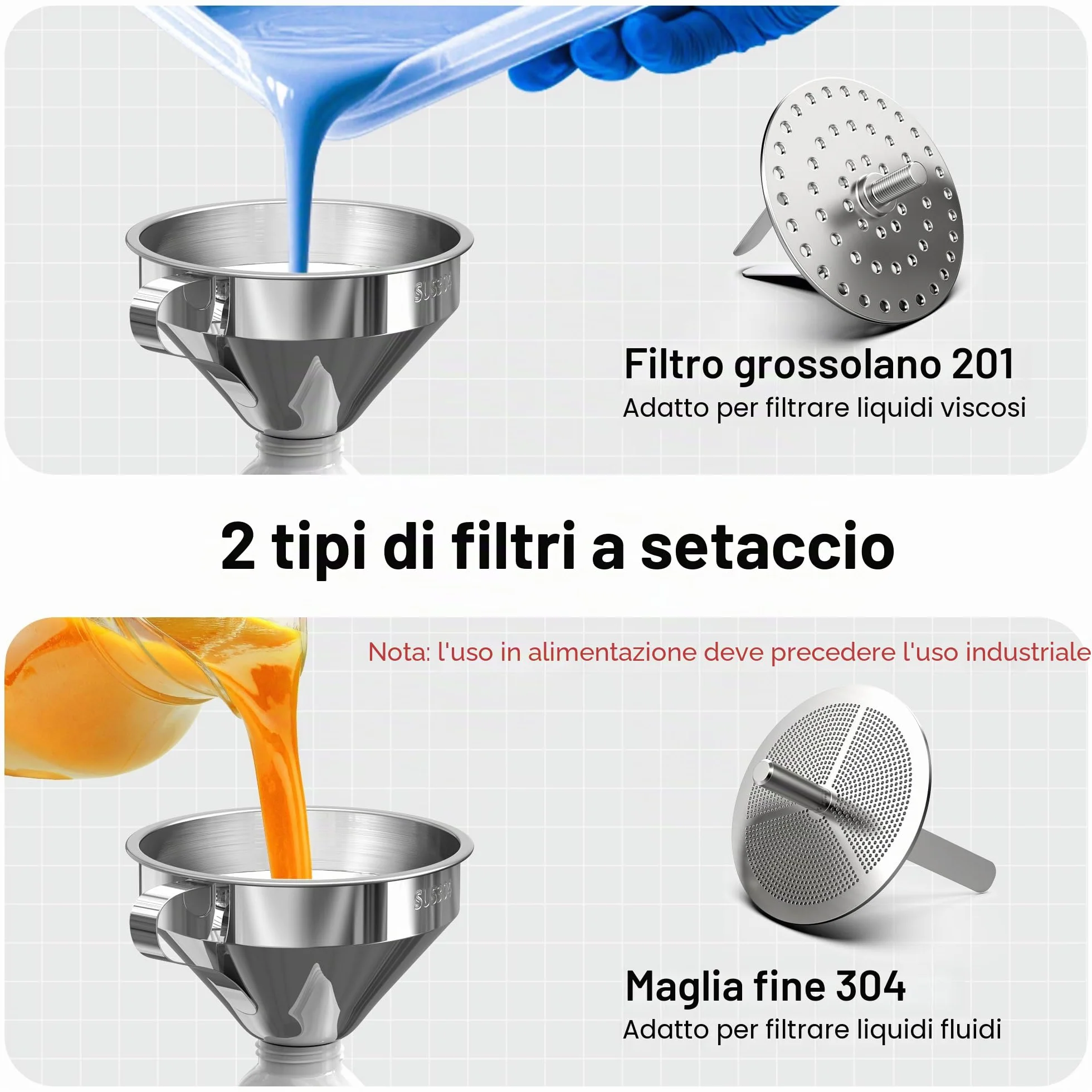 JOREST 5 Pezzi Filtro Resina 3d Kit, Imbuto Con Filtro Acciaio Inossidabile + Pennello + Spugne Abrasive, Accessori Stampante 3d Resina per Anycubic Sla/Elegoo Mars