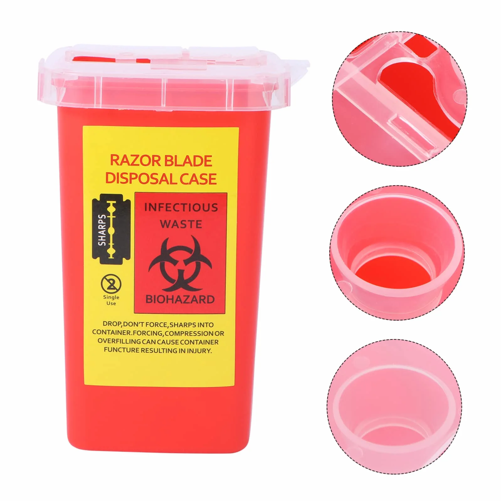 Lurrose Custodia Sicurezza Rasoio 1 Pezzo Portatile Smaltimento