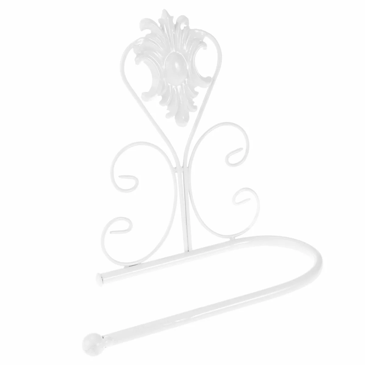 UKCOCO Porta Carta Igienica Bagno in Ottone Bianco Stile Antico Vintage da Parete Accessori per Montaggio, Contenitore Pratico per Accessori Bagno Retrò