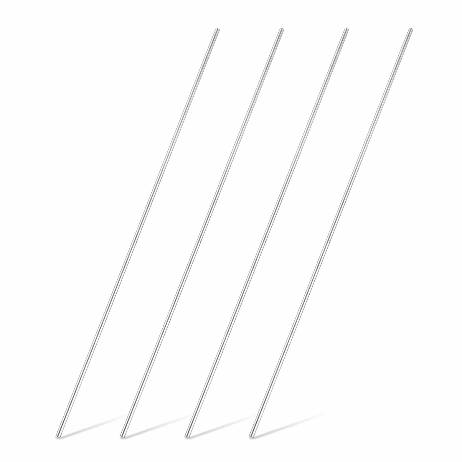 QUARKZMAN 4Pcs 316 Acciaio Inossidabile Asta Rotonda 1/8" x 11.8" 3mm x 300mm Barre Metallo Solido Resistente Alla Corrosione