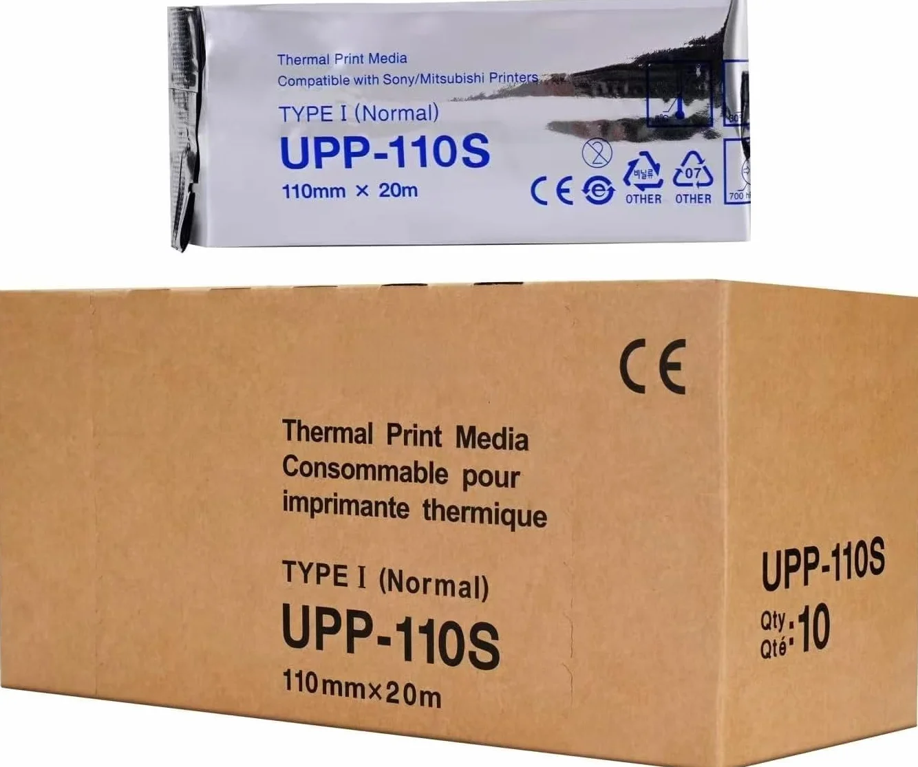 Ultrasuoni Carta UPP-110S Ultrasuono Film/Media 10 Rotoli, Tipo I Stampa Termica Film/Media