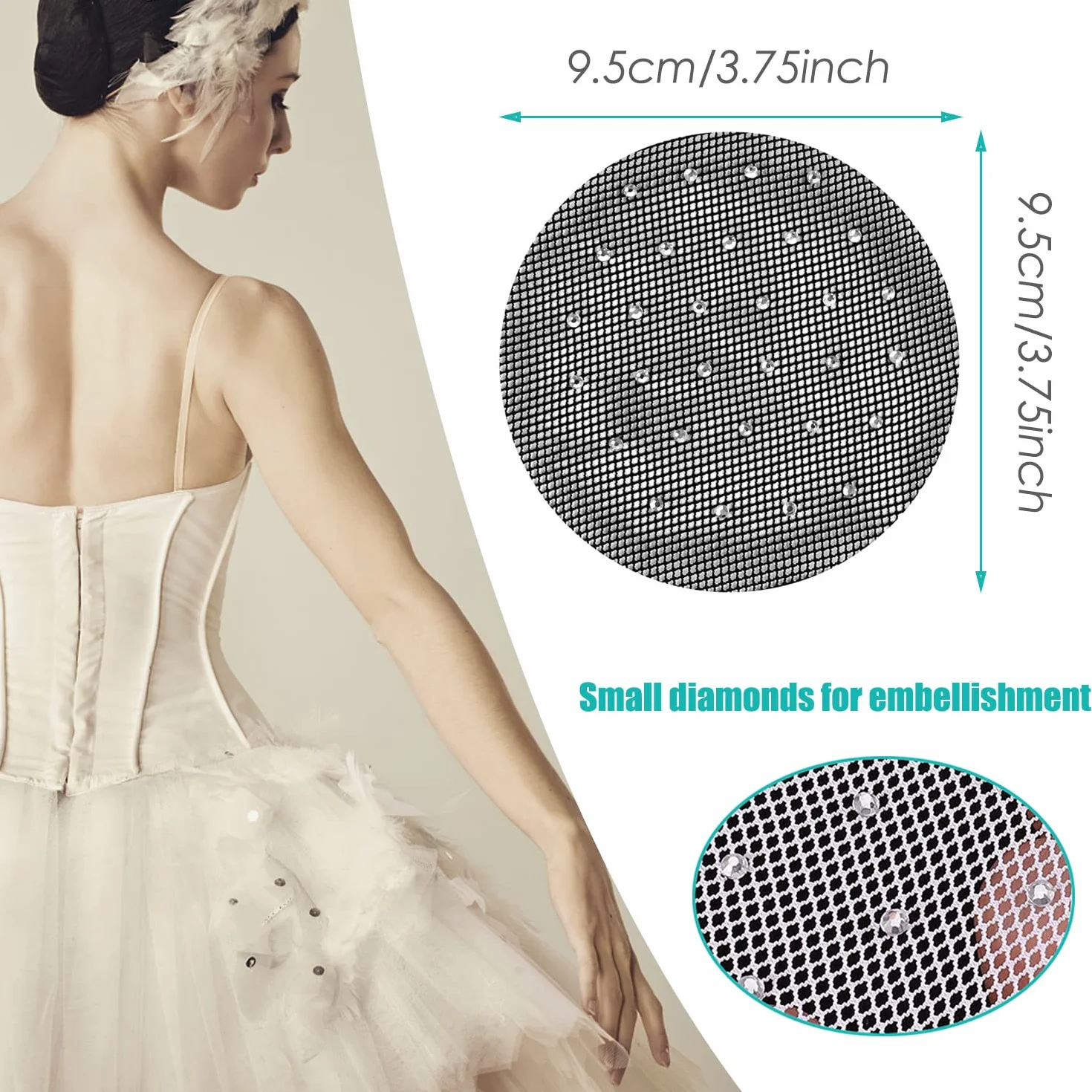 Reti per Capelli Marroni Invisibili Stretch per Balletto Danza