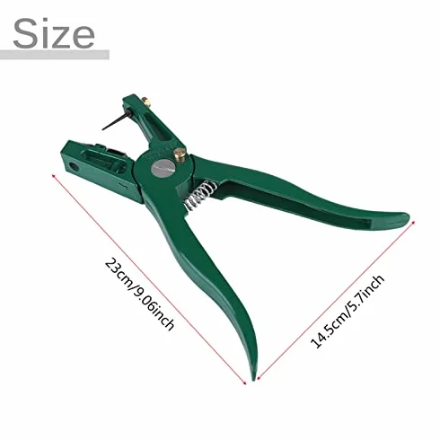 Pinza Marchi Auricolari,Pinze Targhetta Orecchia Bestiame In Acciaio,Pinza Per Marche Auricolari con Perno di Ricambio,Strumento Installazione Targhette Orecchia Maiale Mucca Pecora