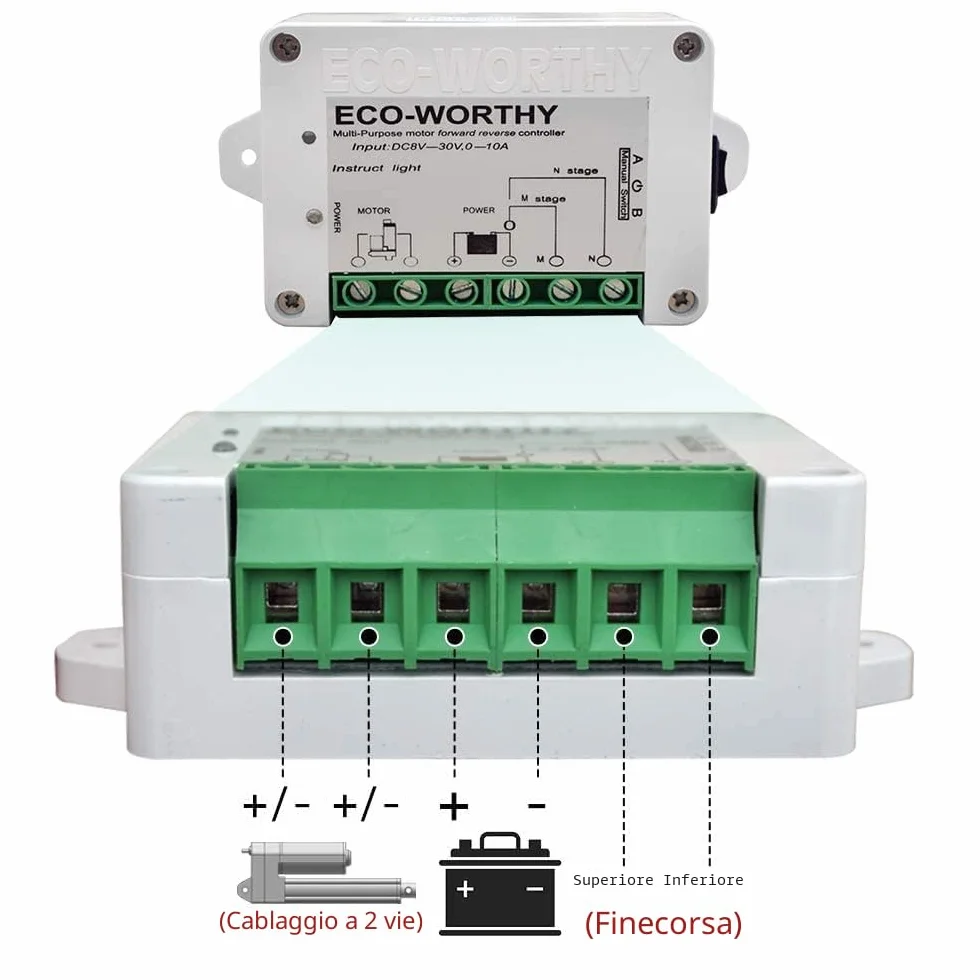 DCHOUSE 12 V DC controllo del motore, kit di controllo remoto positivo a inversione per attuatore lineare, kit di controllo remoto avanti e indietro