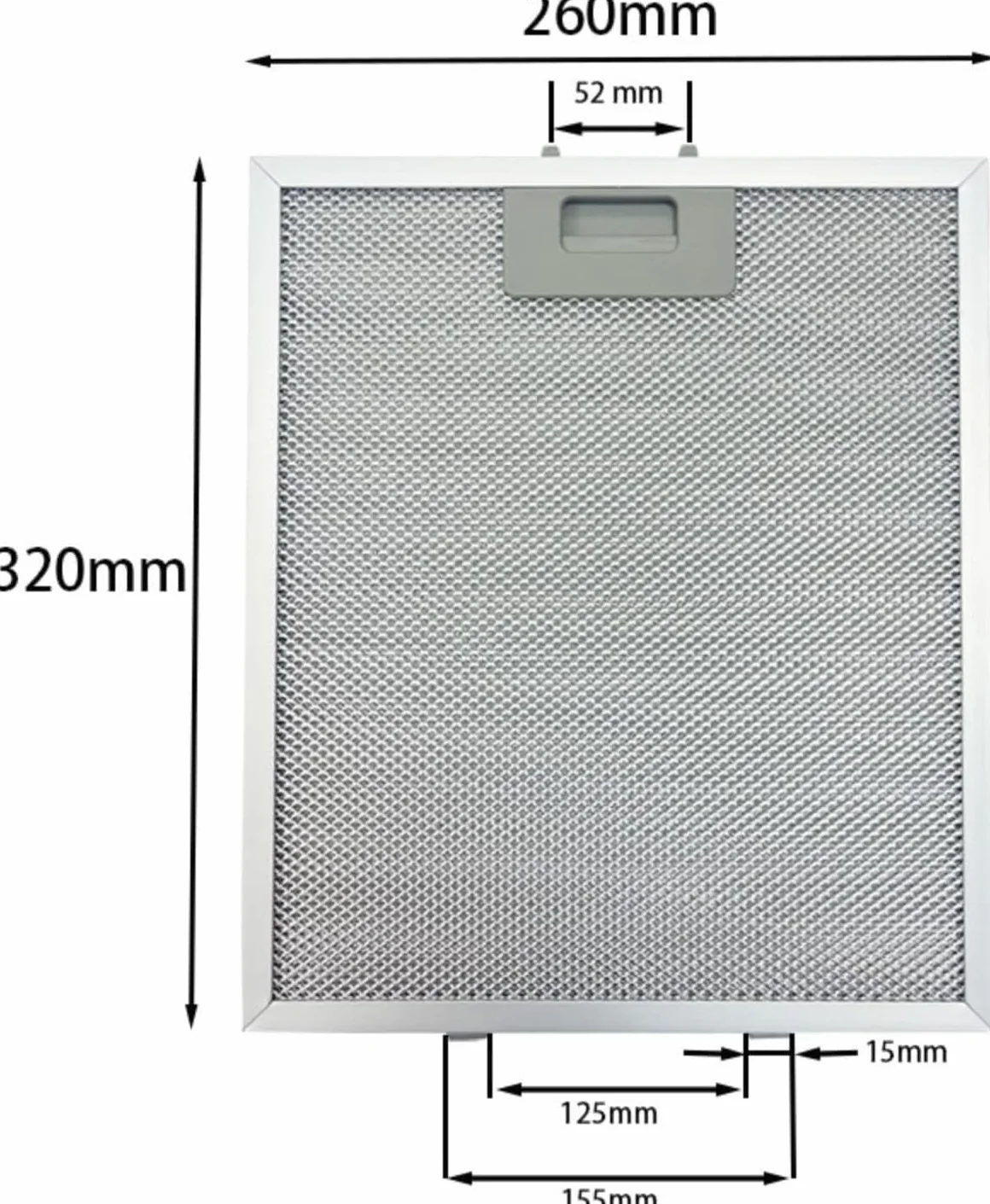 Genérico 2 filtri di ventilazione in rete metallica filtri in alluminio per cappa aspirante da cucina, filtro di ventilazione di ricambio per cappe da cucina, 32 x 26 cm
