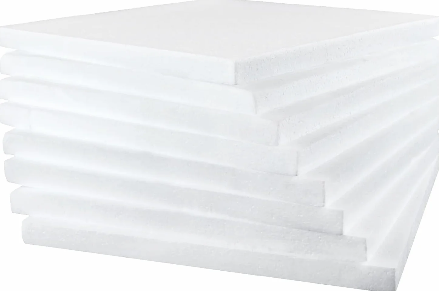 8 Pezzi Blocchi di Schiuma, 30x30x2cm Blocchi di Schiuma rettangolari Bianchi Blocchi di polistirene, Blocchi di polistirene Blocco di Schiuma di modellazione per sculture, Artigianato