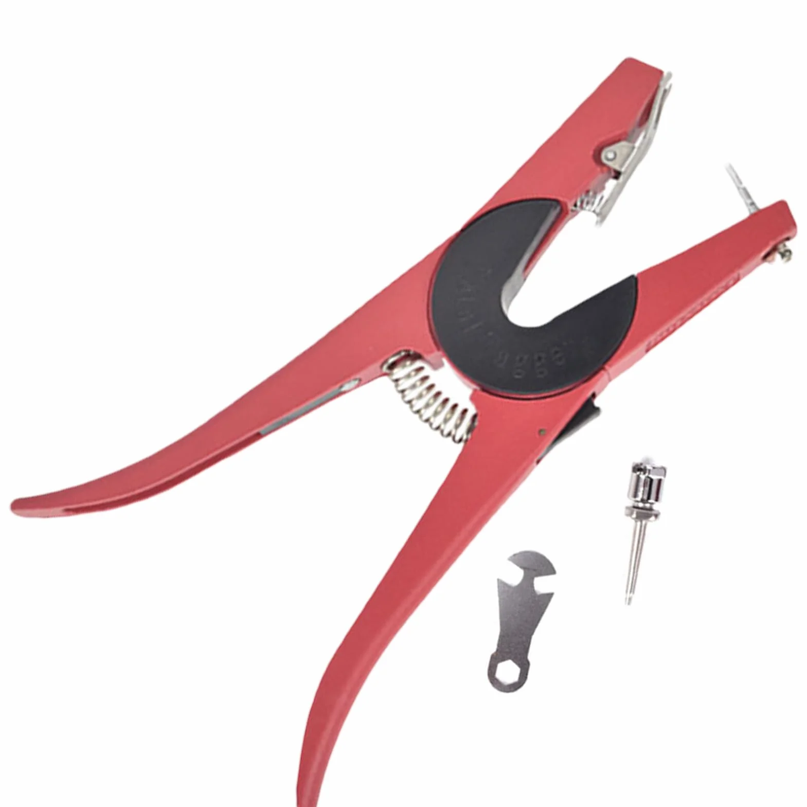 Pinza per orecchini per bovini | Strumento di installazione di carte di identificazione | Pinza per appoggiare gli orecchini per bovini, per mucche, pecore, capre, cervi, cani, fattoria, ranch e G