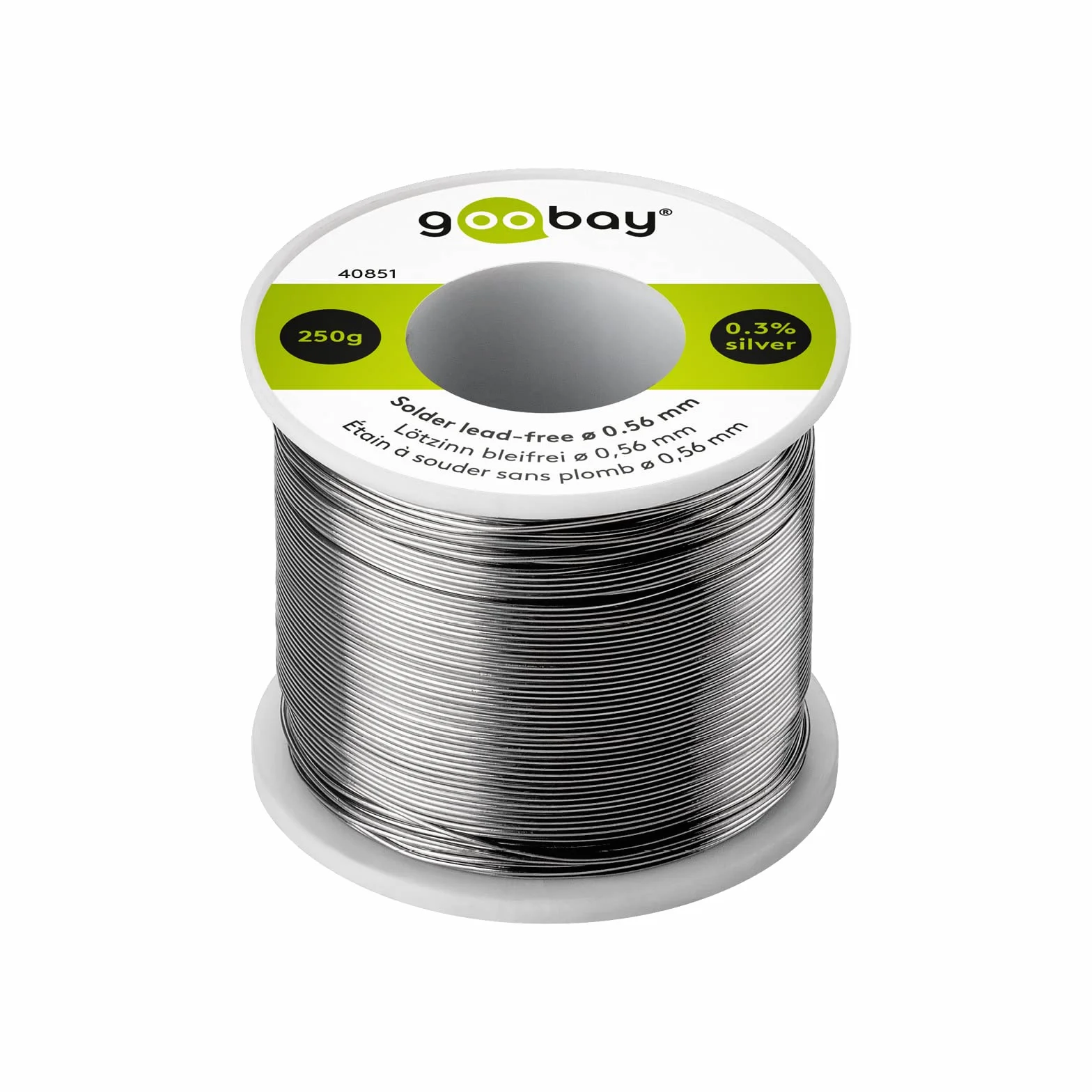 Goobay Stagno per saldatura senza piombo ø 0,56 mm 250 g 0,3% Ag