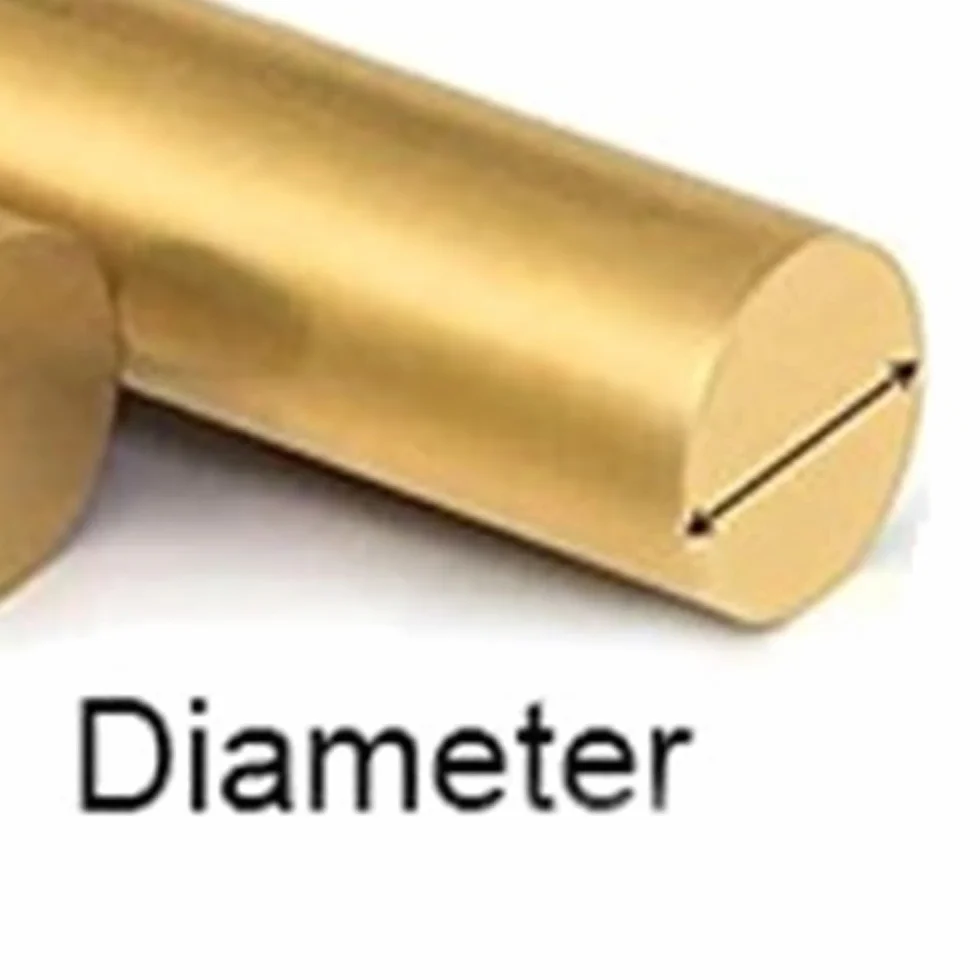 Barra tonda in ottone da 250 mm, barra in ottone da 4, 5, 6, 7, 8, 9, 10, 12, 14, 16, 18, 20 mm di diametro, barra in massiccio for perni e fabbricazione di maniglie(14mm)