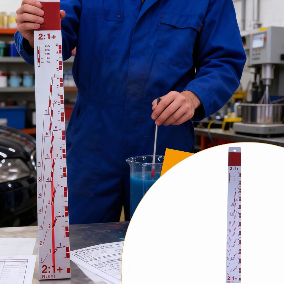 Righello per proporzioni di vernice 32 cm per miscelazione colori acrilici, a base d'acqua e olio