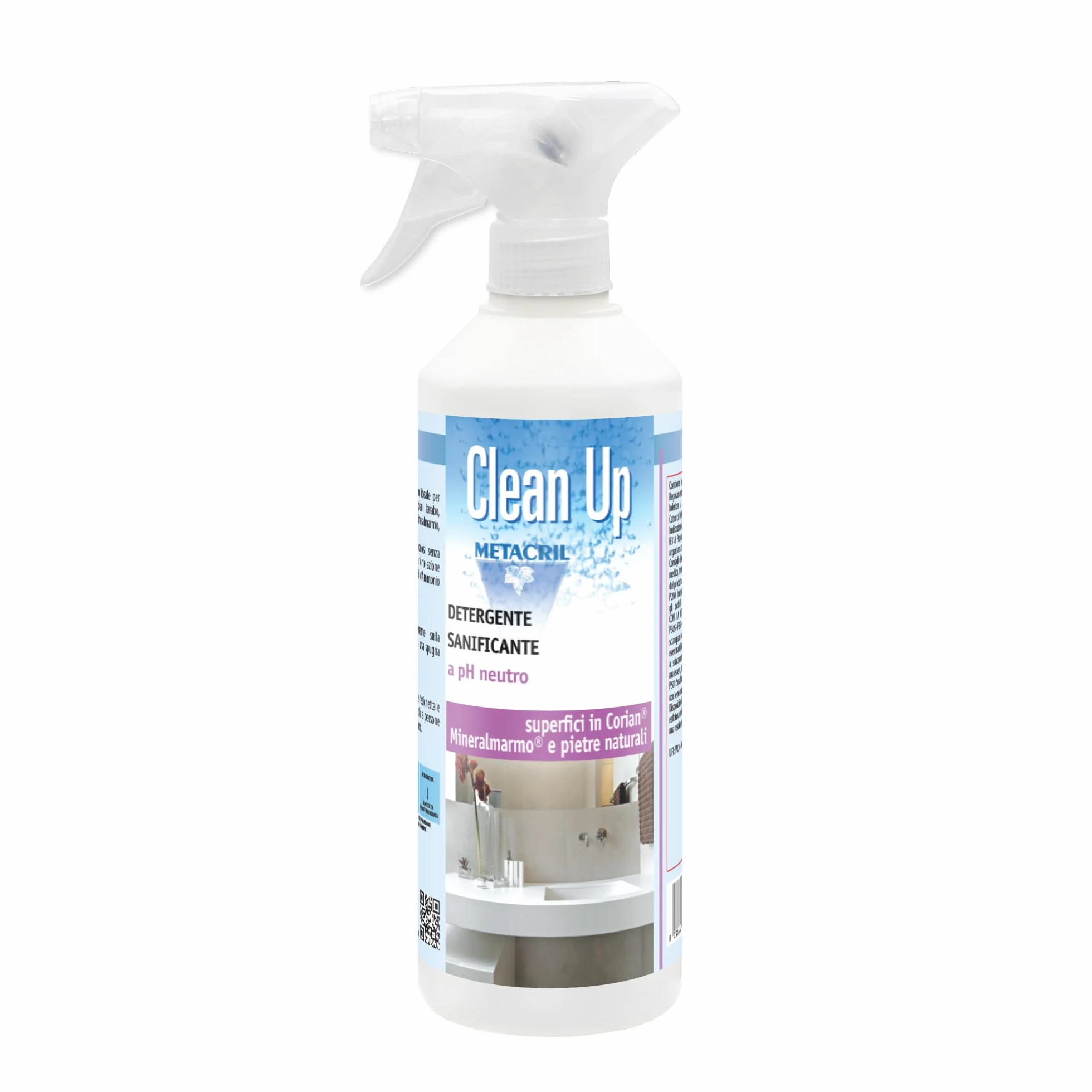 Detergente pH Neutro per Corian 500 ml – Pulizia Vaporizzatore per Superfici Delicate e Pietre Naturali