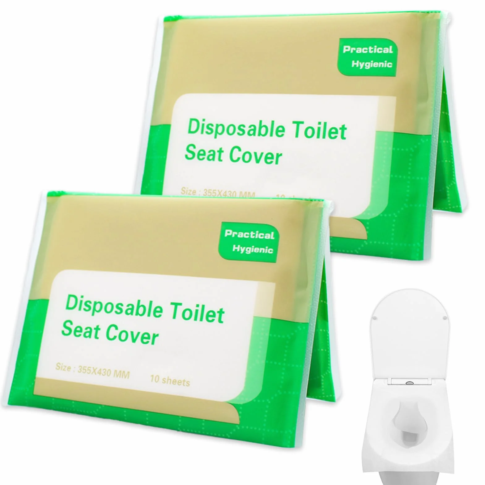 Copriwater usa e getta 43x35.5cm 20 Pezzi Biodegradabili per ospedale hotel